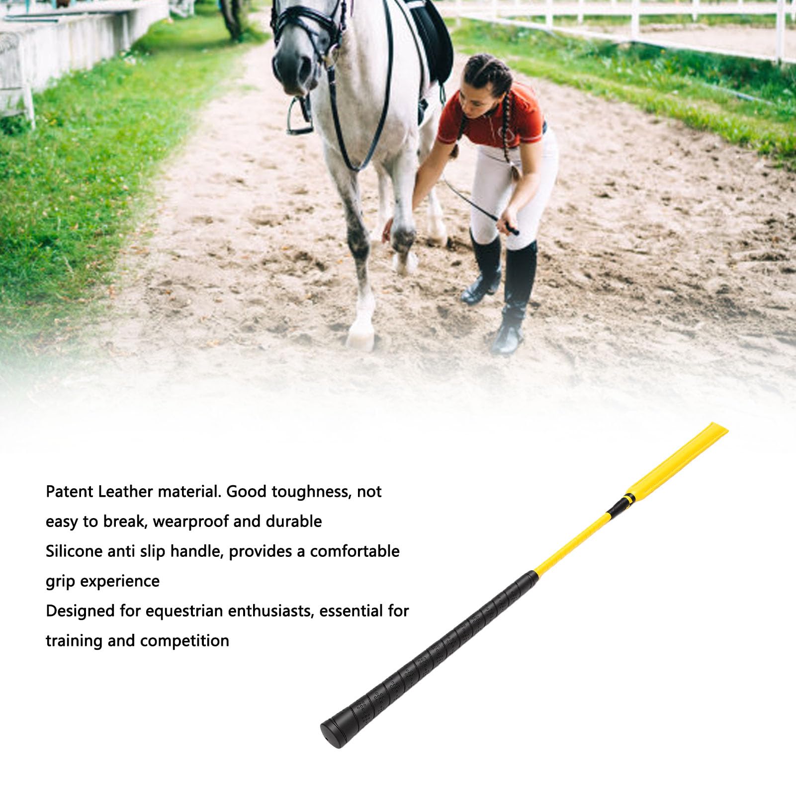 Frusta Equina con Colori Vivaci, Impugnatura Comoda, Strumento Essenziale per Gli Appassionati di Equitazione, Adatta Sia per L'allenamento Che per Le Competizioni