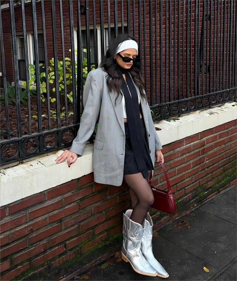 Arromic Wide Calf Cowboy Boots Women Western Cowgirl Boots Square Toe Mid Calf Embroidered Pull on Chunky Heel Fashion Boots4