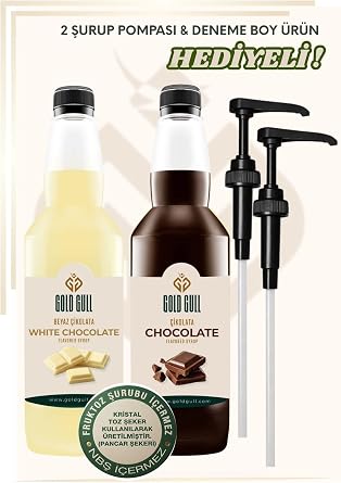 White Chocolate & Chocolate Flavored Coffee & Fruit Syrup 2 X 700 Ml.