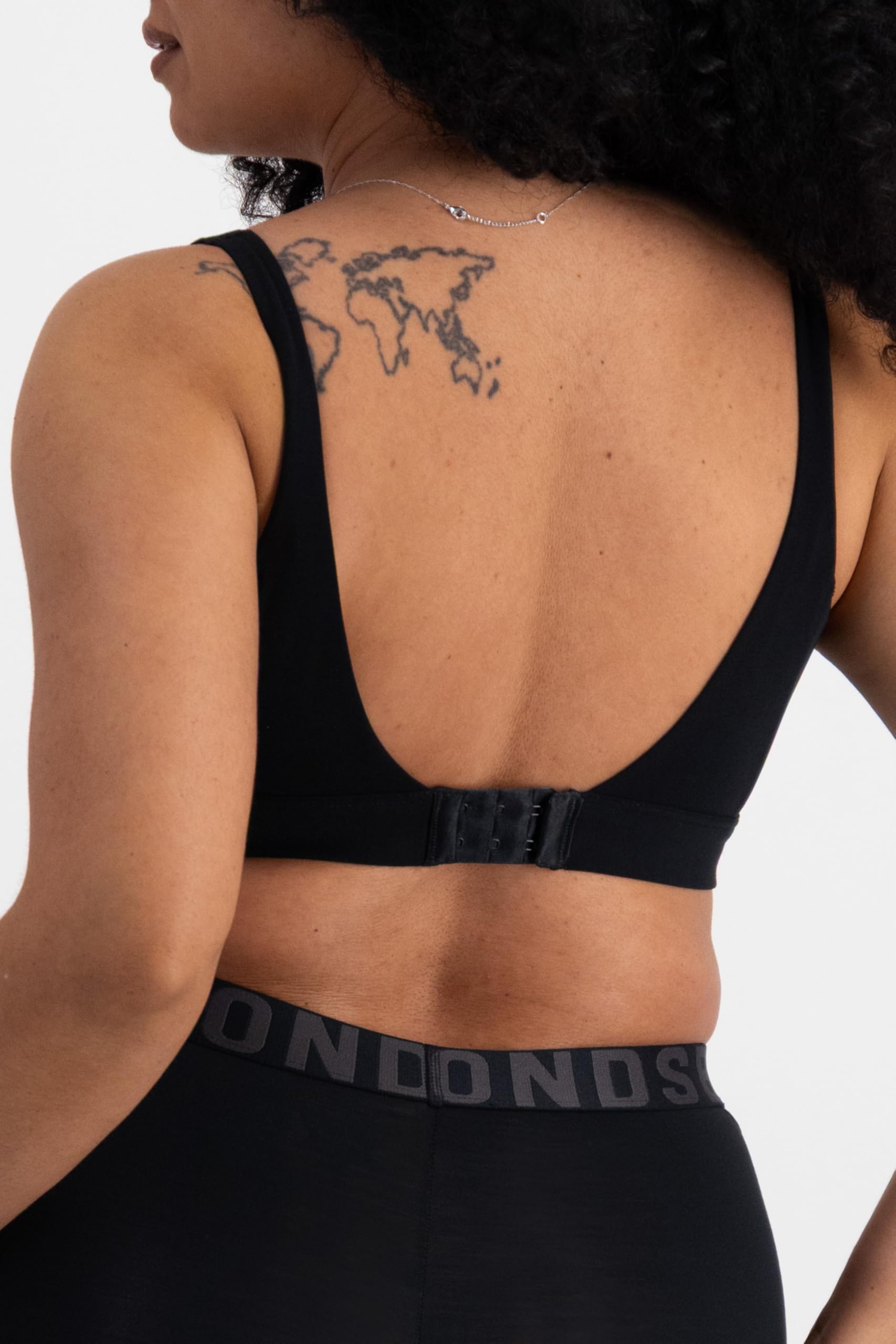 Bonds Womens Anti-Chafing Bralette Bra, Chafe Off Bralette, Viscose/Bamboo Moisture-Wicking Plunge Bra for Women: X-Large Black