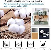 Vista 3 de Paquete de 2 toallas de mano, de algodón, toallas 100% algodón para el rostro, toalla suave duradera y altamente absorbente para baño, de lujo