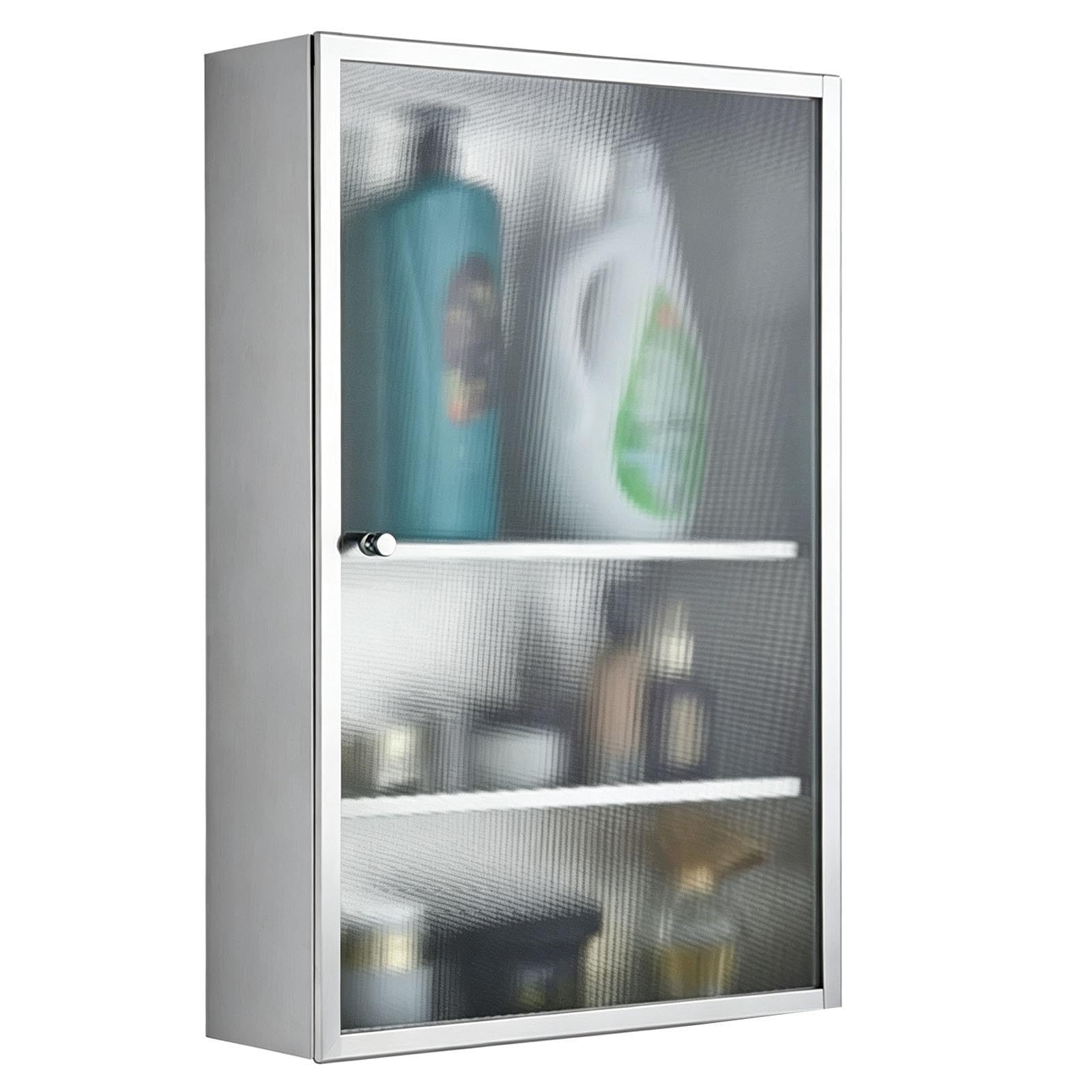 Acciaio Inox Pensile Cucina, Mobiletto Bagno Sospeso con Ripiani Rimovibili