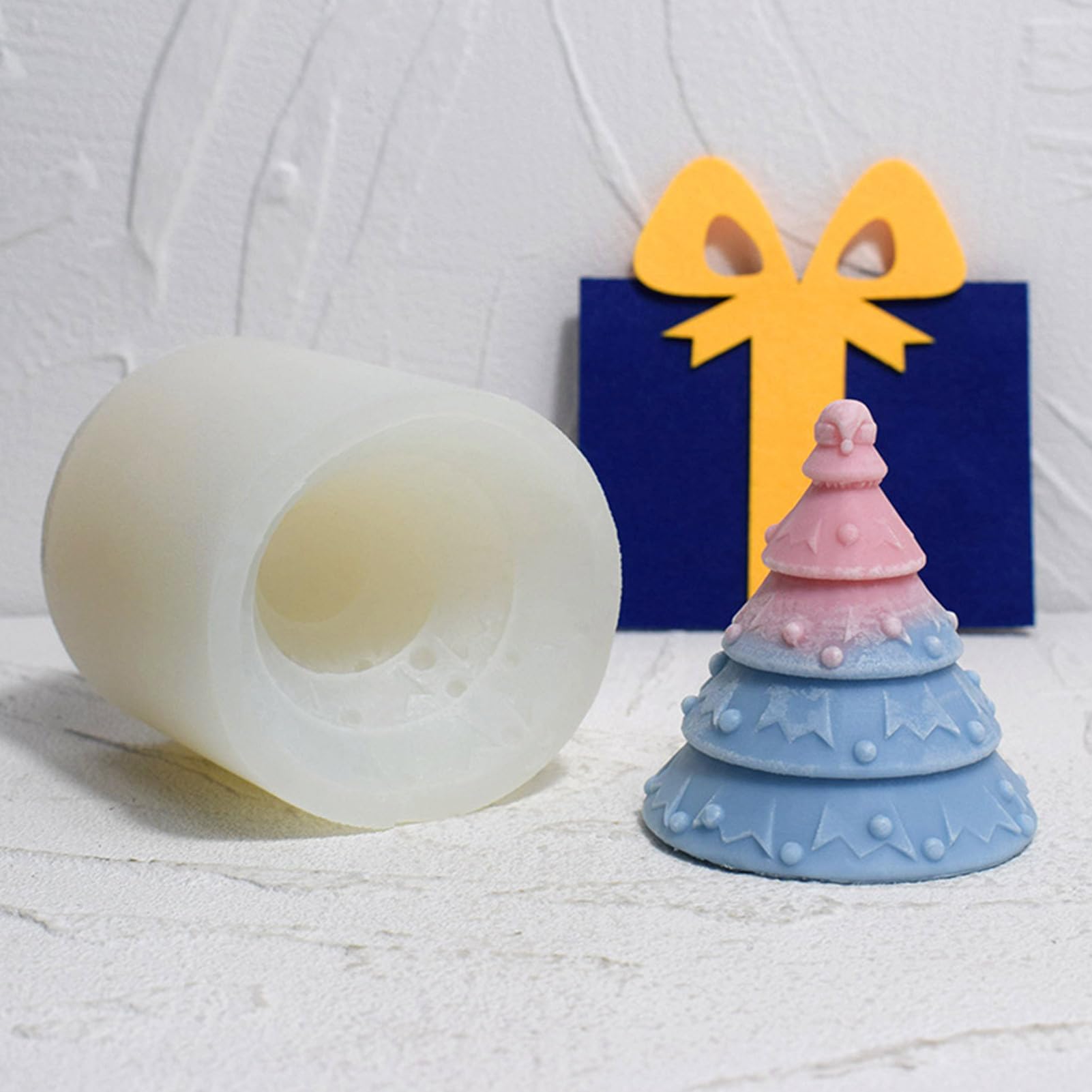 Árbol de Navidad en forma de vela, para árbol de Navidad, velas de jabón, moldes de resina epoxi para centros de mesa de fiesta, comedor y decoración de bodas