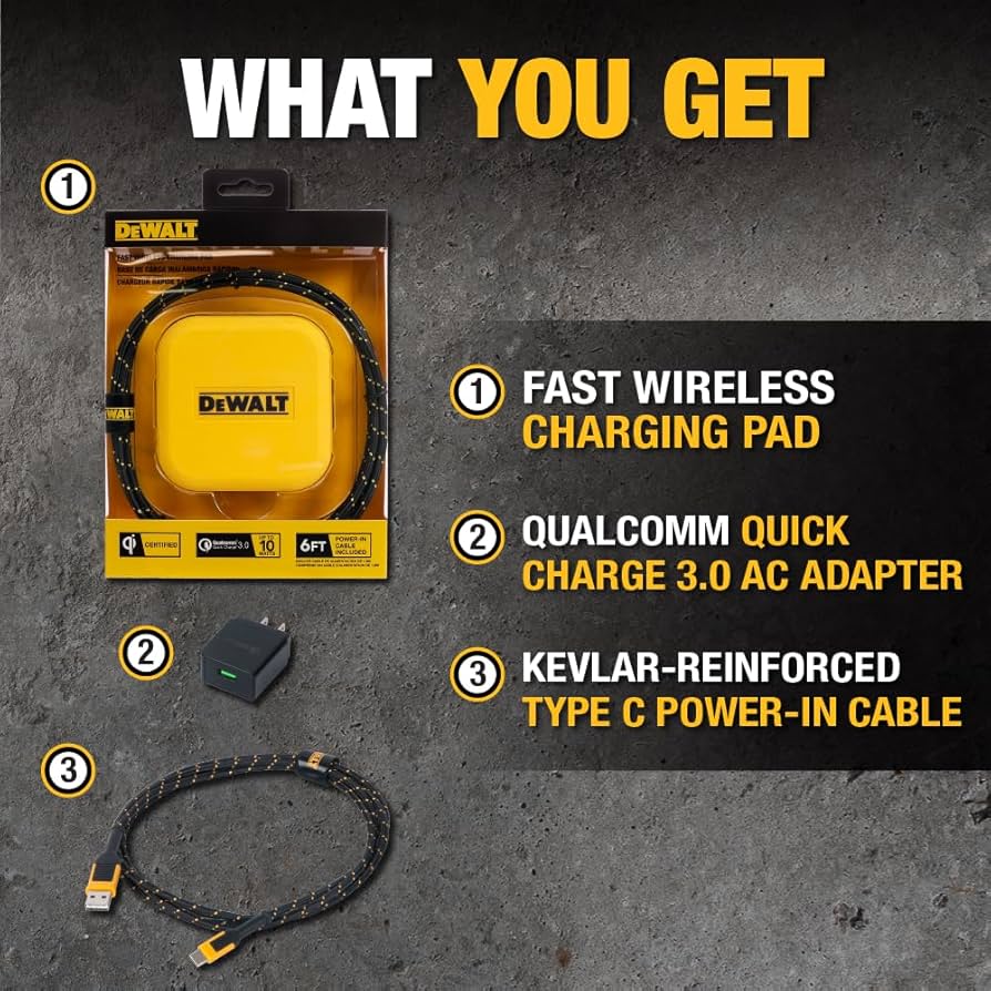 DEWALT　デウォルト　ワイヤレス充電器　スマートフォン　充電器 楽天市場】DEWALT（デウォルト） バッテリーアダプター 2USB
