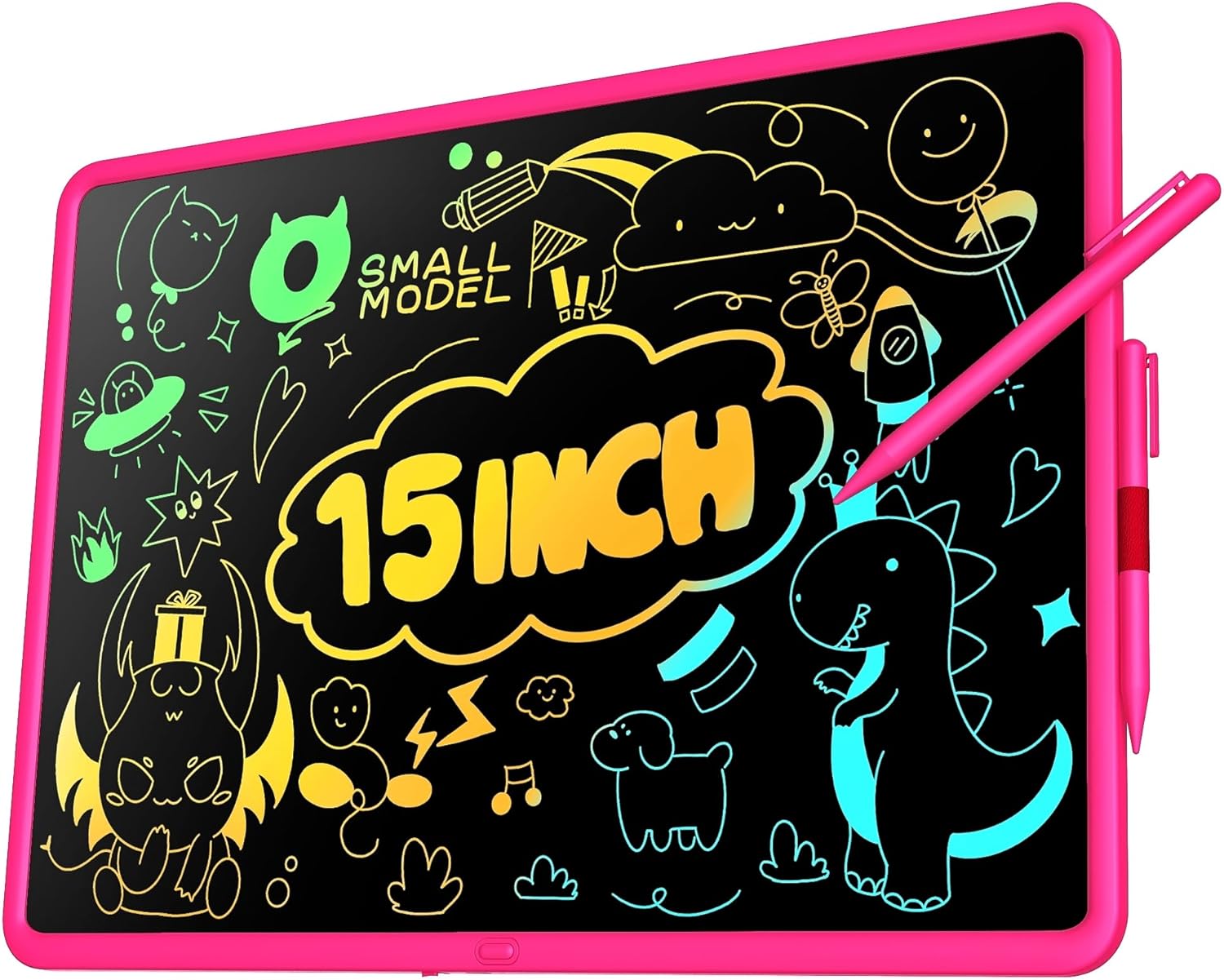 LCD Writing Tablet for Kids, 15 Inch Kids Drawing Tablet, Large Doodle Board, Rechargeable Drawing Pad for Kids, Learning Toys for 3 4 5 6 7 8 9 10+ Year Old Boys Girls Birthday