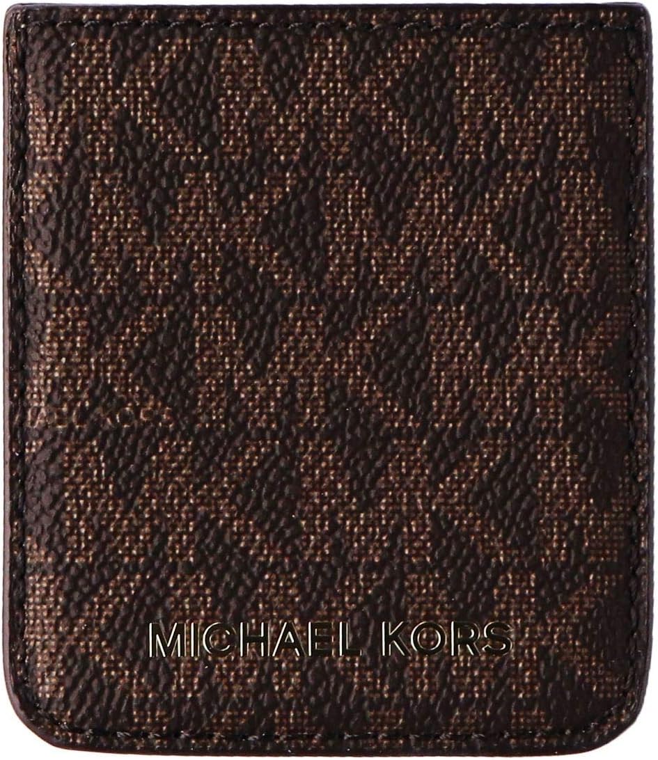 Michael KorsPhone Pocket Sticker with Adhesive Backing - Brown