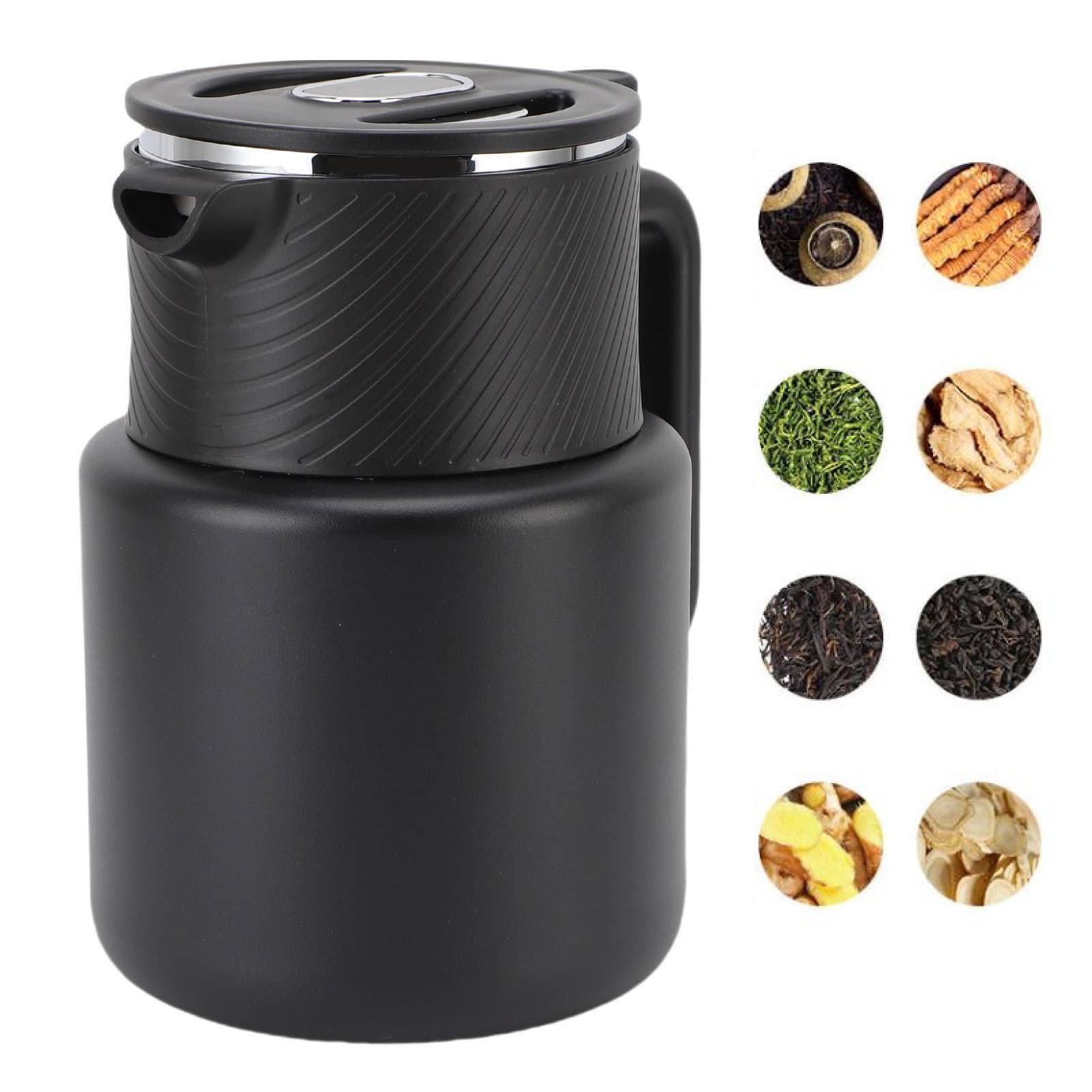 AMONIDA Isolierter Teekessel mit Digitalanzeige und Filter Zum Aufbrühen von Kaffee, Tee, Milch, Saft, 1500 Ml, Edelstahl 316