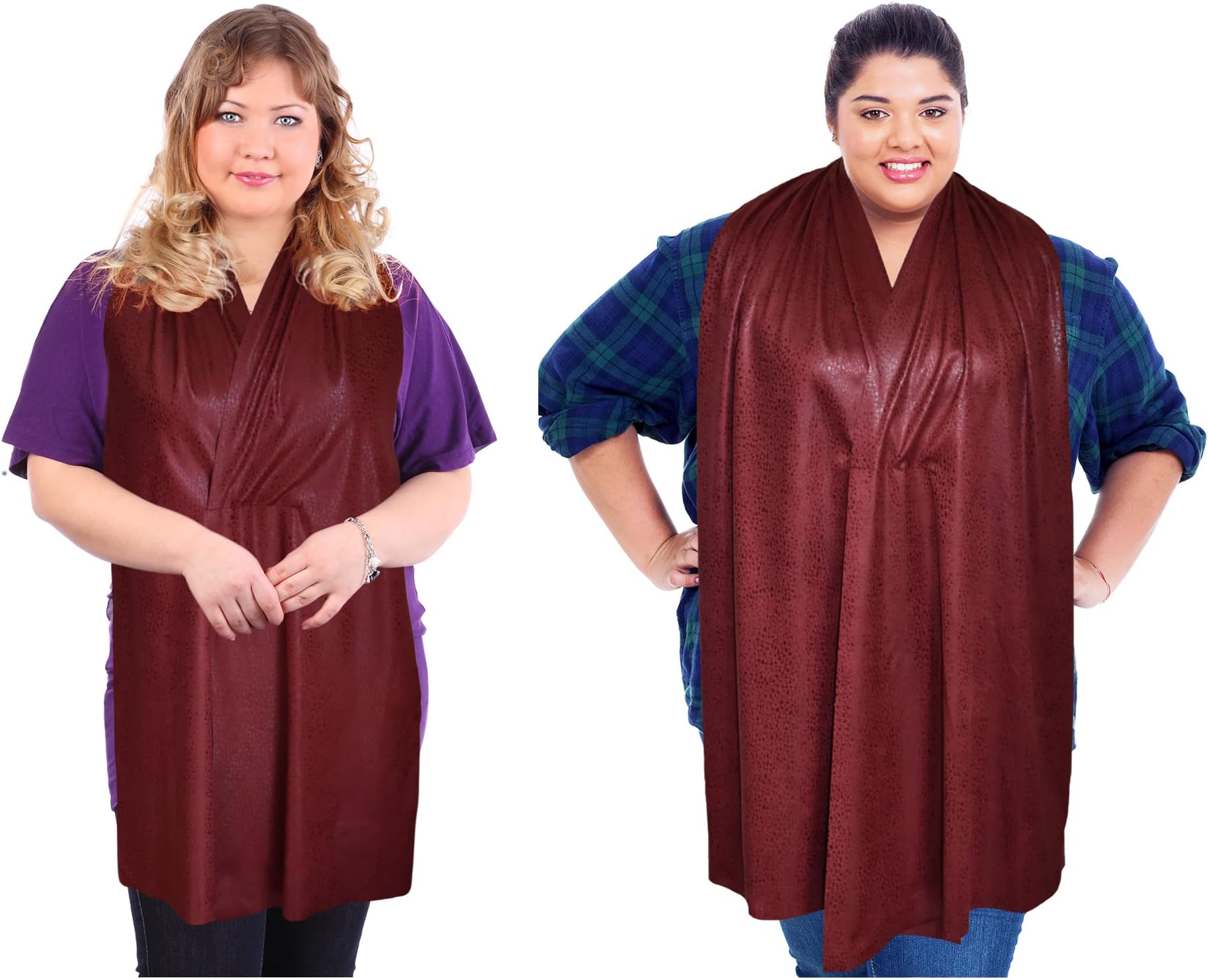 Cravaat II Adult Bib Dining Scarf, Stain Resistant, Washable, Gift for Elderly, Pull on/off OverHead, Regular/Wide