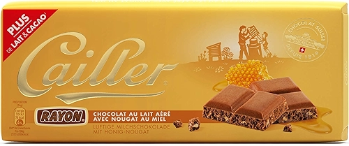 Chocolate Suíço Cailler Ao Leite Aerado Com Mel 100g