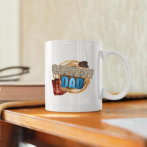 Miniatura 2 de Cowboy Dad Gift Surprise Fathers Day For New Saddle Up Dada Love Western Dad 11oz 15oz White Coffee Mug