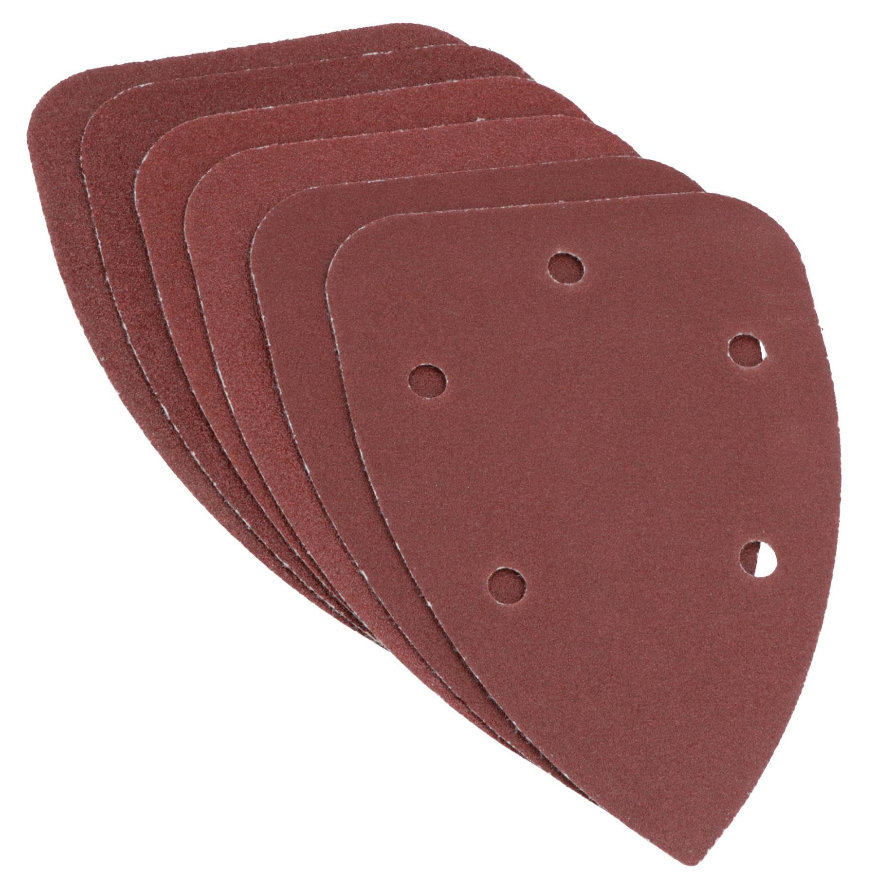 Crochet et boucle Disques ponçage détail 140mm triangulaire grain mélangé 120pk