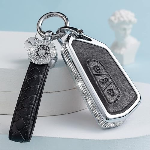 Miniatura 6 de Compatible con funda para llavero VW Volkswagen con llavero, Vw 3-negro