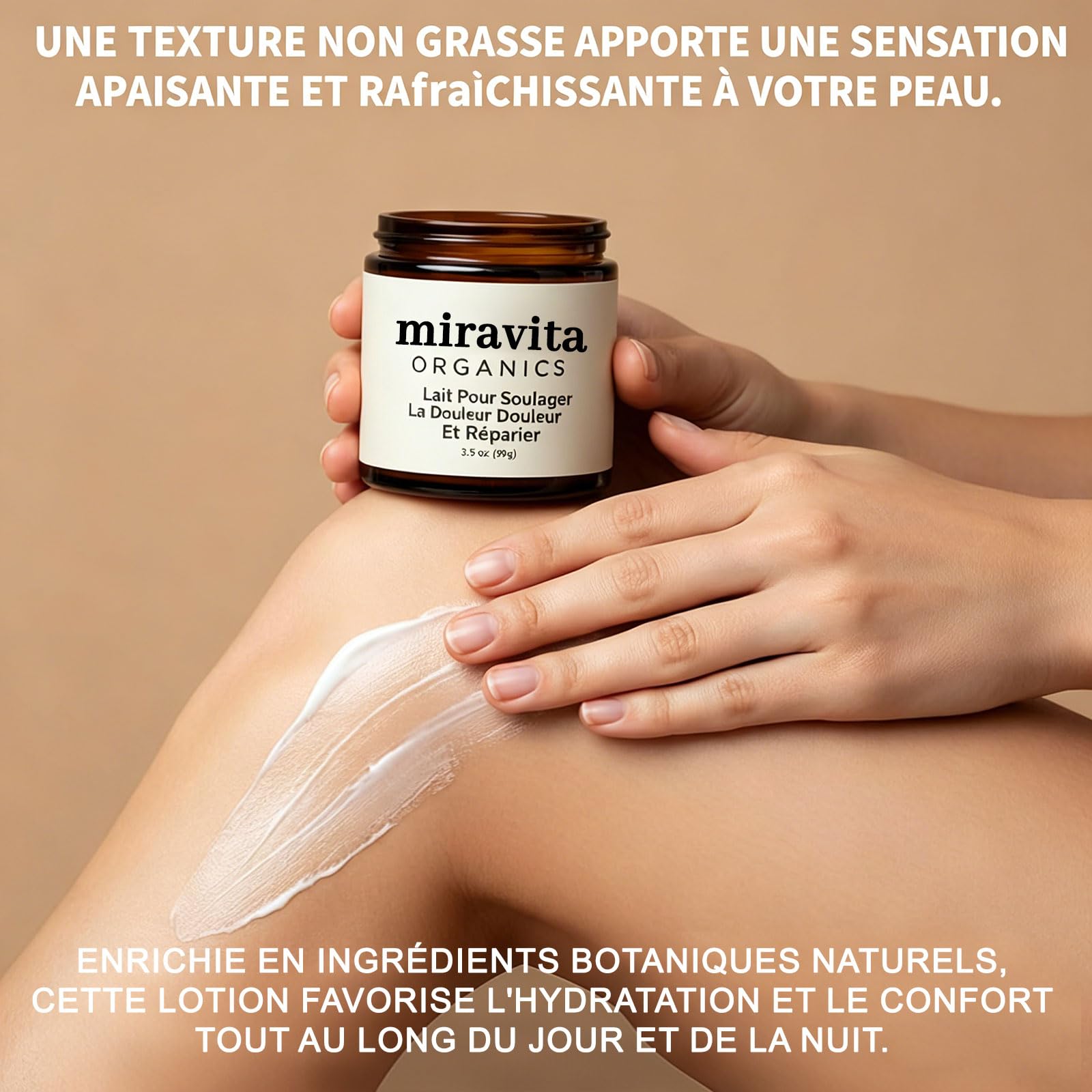Miravita - Éliminez Les Douleurs Nerveuses de l'Intérieur, 2026 Miravita Creme Neuropathie, avec Arnica Montana, Camomille, Huile d'Hélichryse, Butte de Karité, Ingrédients Naturels (1 bouteille) - 2