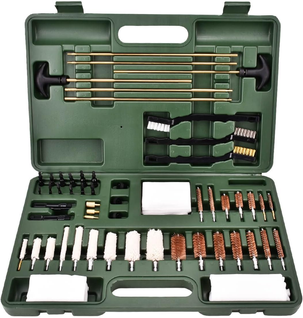 Axageid Universal Gun Cleaning Kit Hunting Rifle Handgun Shotgun