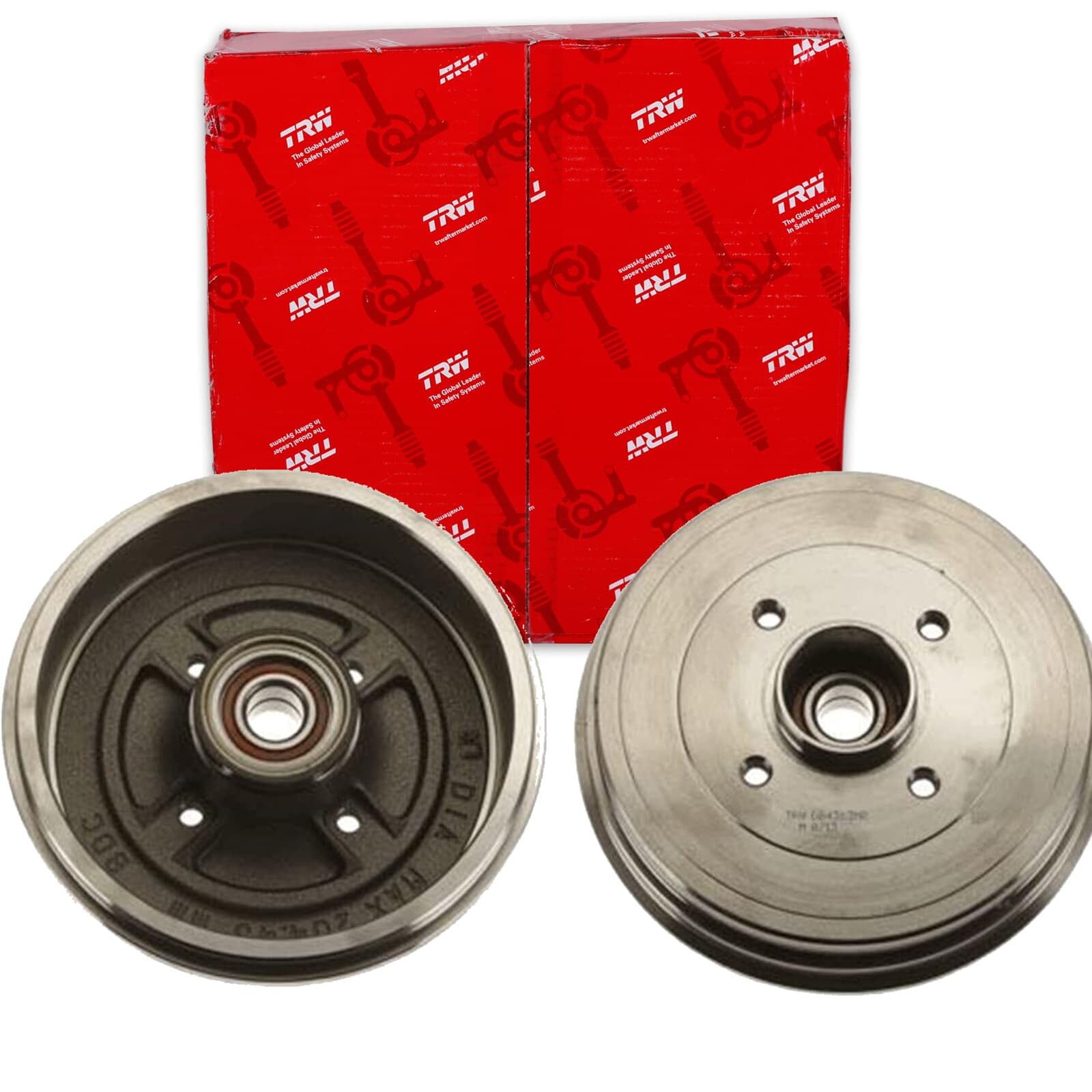 2X TRW Bremstrommeln hinten | 2x DB4363MR Kompatibel mit Clio III (BR0/1, CR0/1),Clio III Kasten/schrägheck (sb_, Sr_),modus / Grand Modus (F/JP0_)
