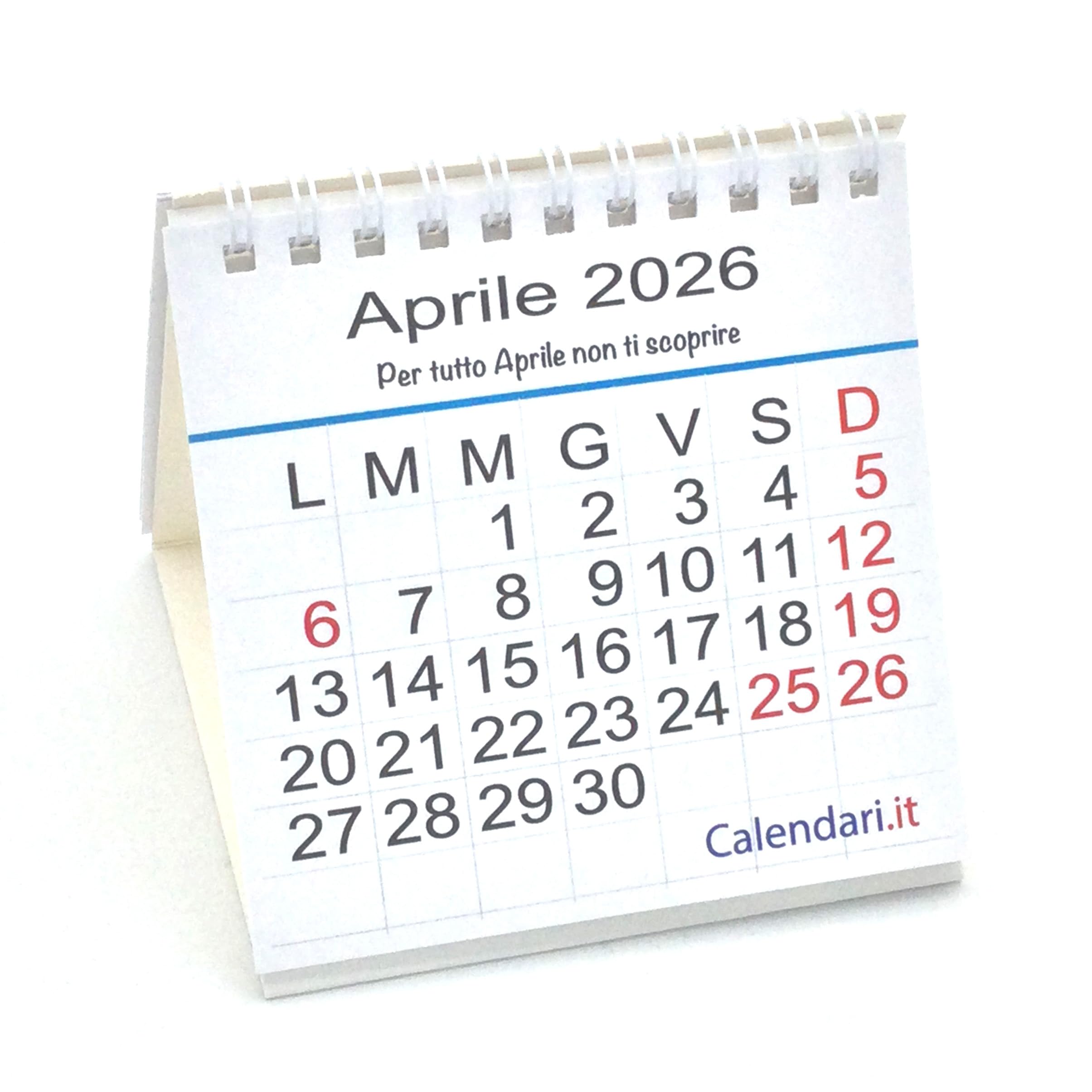 Calendario Da Tavolo 2025-2026 Con Adesivi - Mini, Compatto, Per Casa E Ufficio, Nero