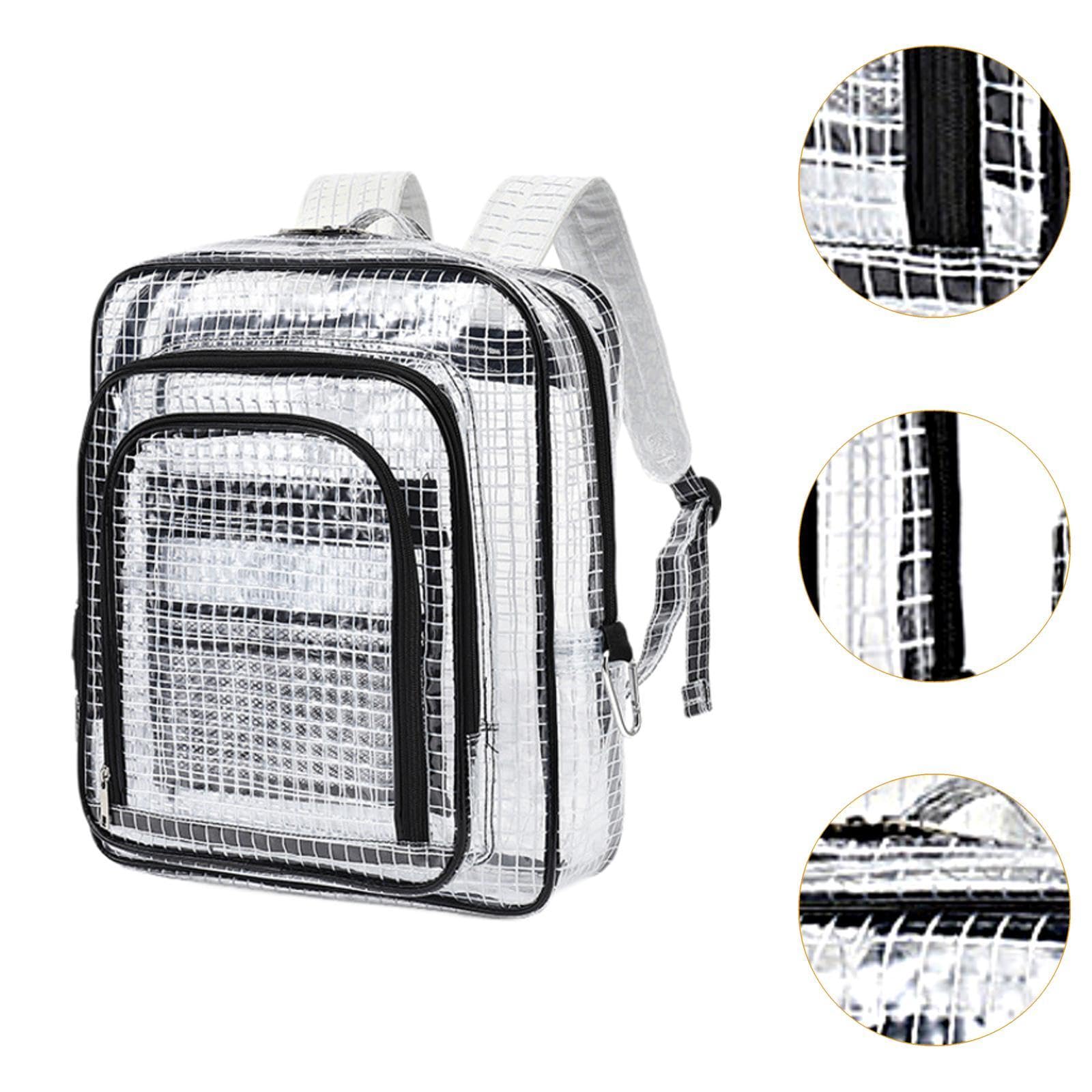 Borsa Porta Attrezzi per Camera Bianca, Zaino Trasparente in PVC, Stile Semplice, Zaino Da Giorno Trasparente per Ingegnere, Studente, S
