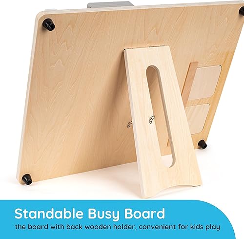 Miniatura 3 de Montessori - Tabla de actividades para niños pequeños 20 en 1, tabla grande para niños de 1, 2, 3, 4 años, juguetes para aprender a vestirse,