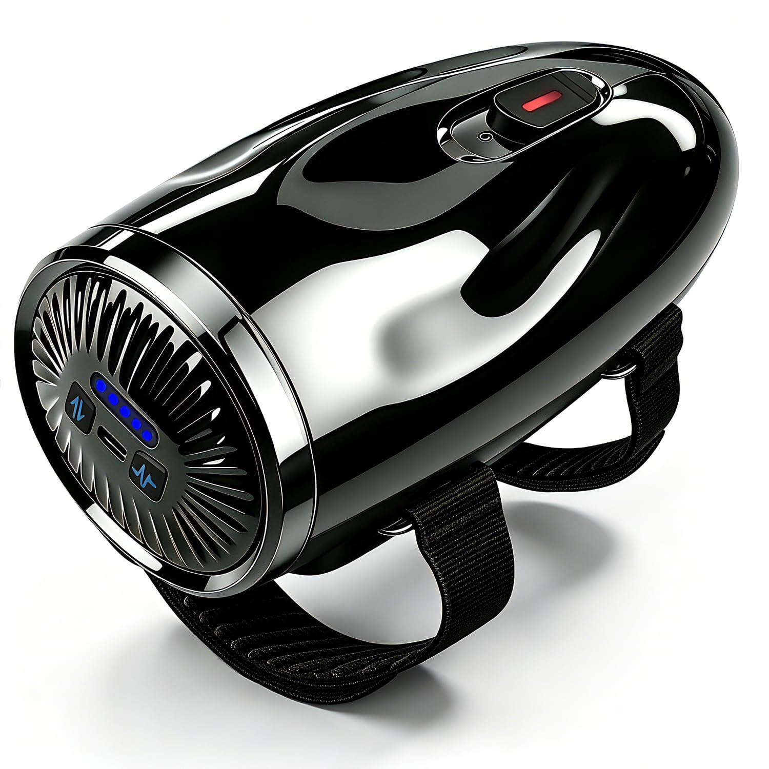 Handheld Barber Massager with Adjustable Straps, 5 Modes, Black