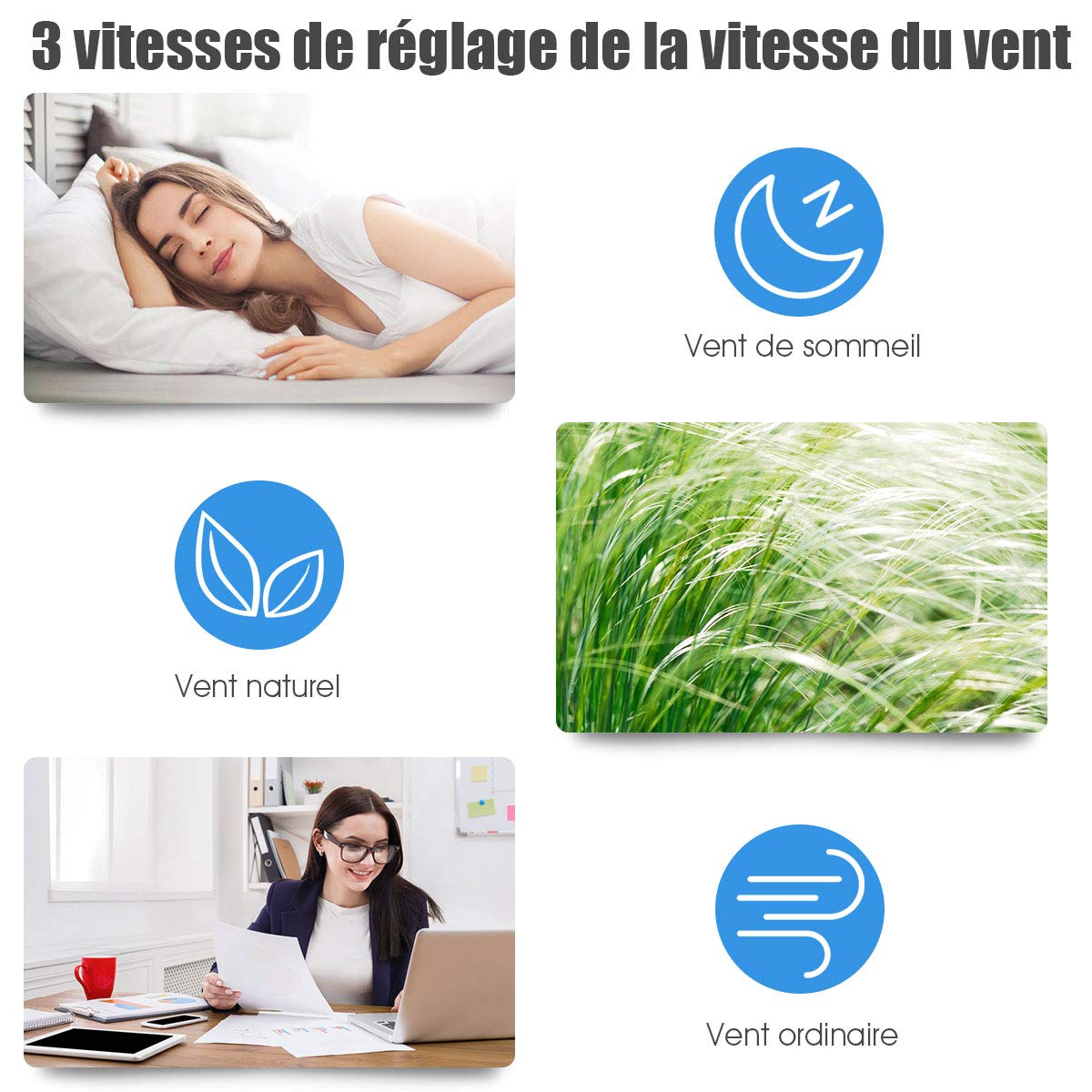 GOPLUS Climatiseur d’Air Mobile 4 en 1 Fonction de Réfrigération, Rafraîchisseur Humidification, Purification, Réservoir 6L, 75W, 3 Vitesses, Minuterie 8H, Oscillation, Contrôle Télécommande/Écran