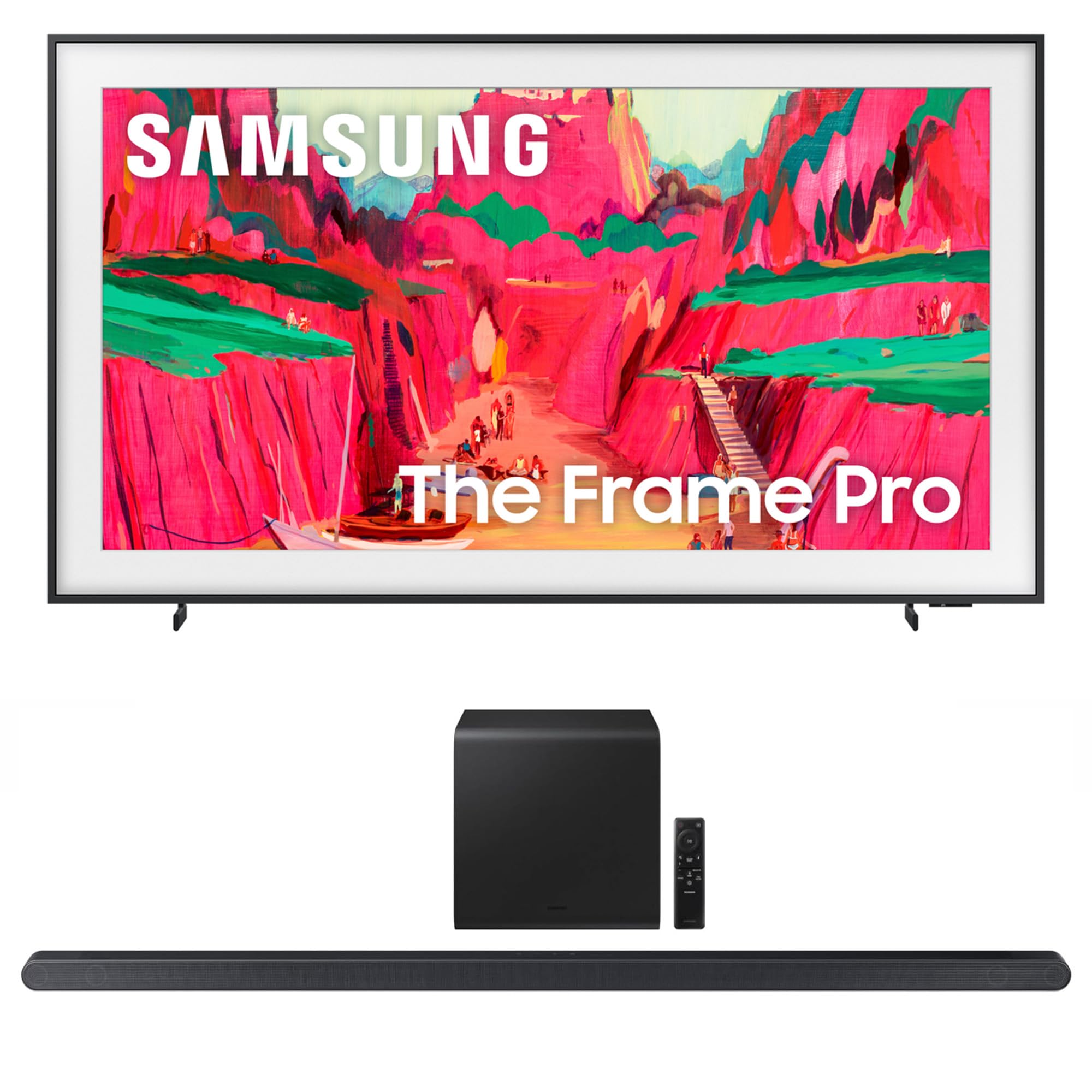 Samsung QN65LS03FWFXZA 65 Inch The Frame Wireless 4K Neo QLED TV with a HW-S800D 3.1.2 Ch Soundbar and Subwoofer with Dolby Atmos (2025)