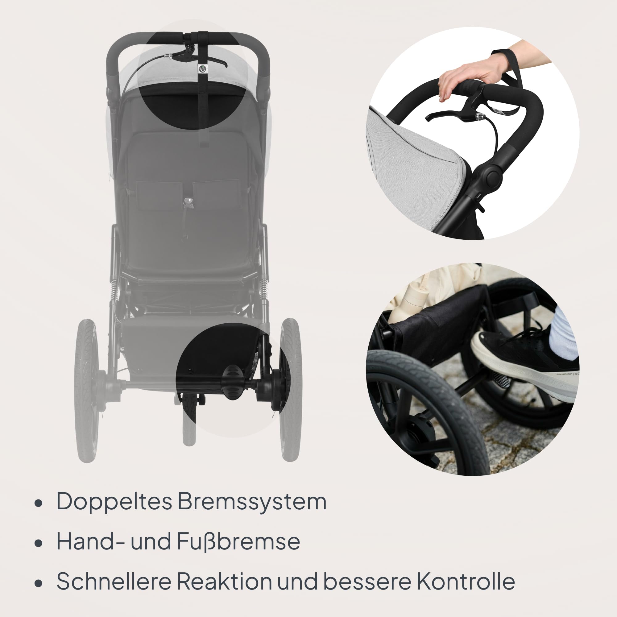 Lionelo Azura Kinderbuggy mit Luftreifen – hohe Federung, stufenlos verstellbare Liegeposition, XXL-Verdeck UPF50+, 5-Punkt-Magnetgurte, kompakt faltbar, inkl. Regenfolie – ab 6 Monaten bis 22 kg