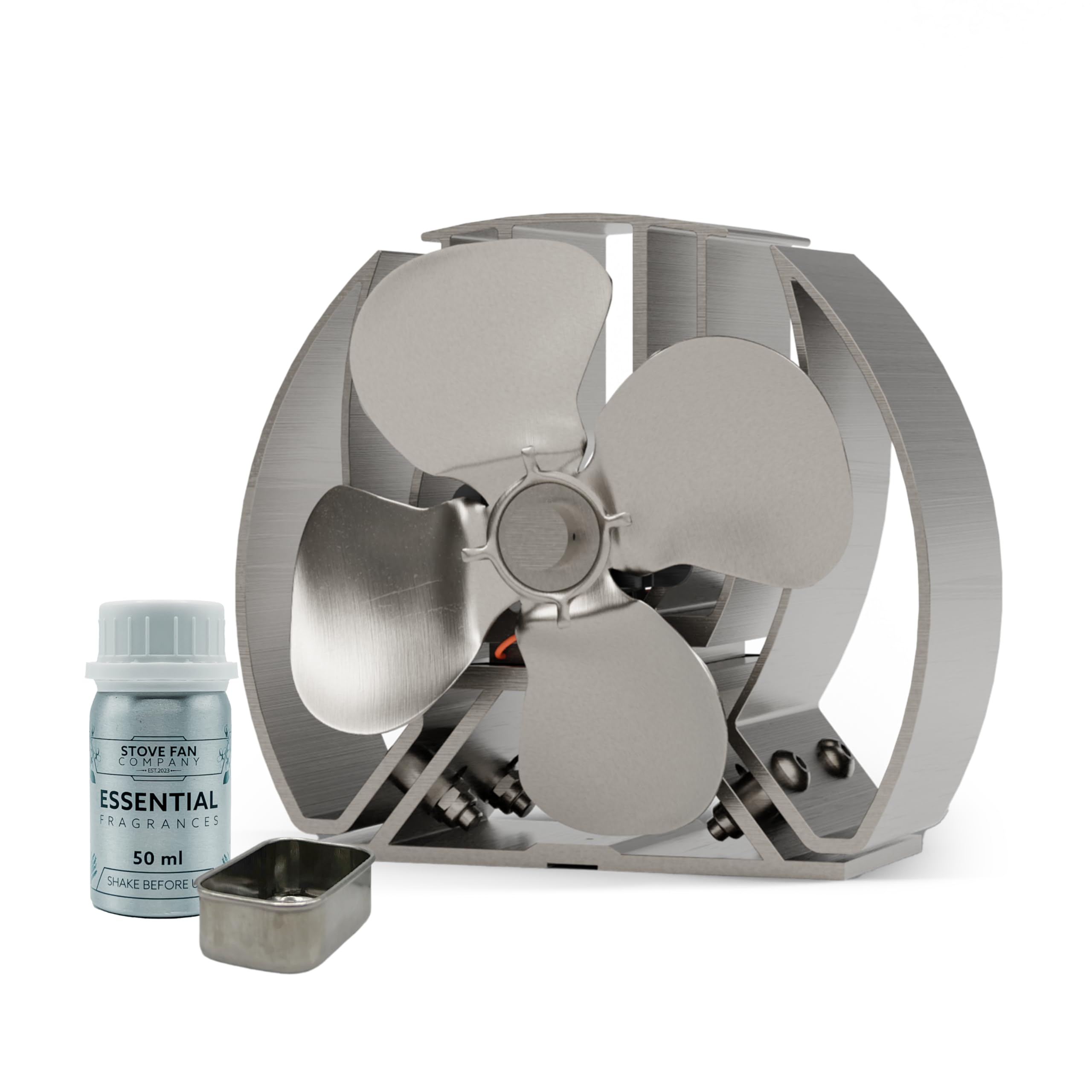 Forest MasterSteel Grey Mini Viking Air Stove Fan – Advanced 4-Blade Heat  Powered Fan for Wood Burning Stoves Fireplaces – Eco-Friendly Heat