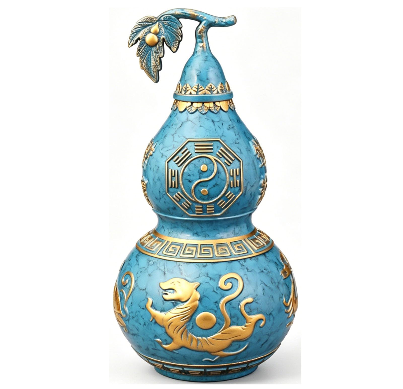 Gourd Feng Shui Brass Wu Lou for Office Bedroom Car Hanging Ornaments