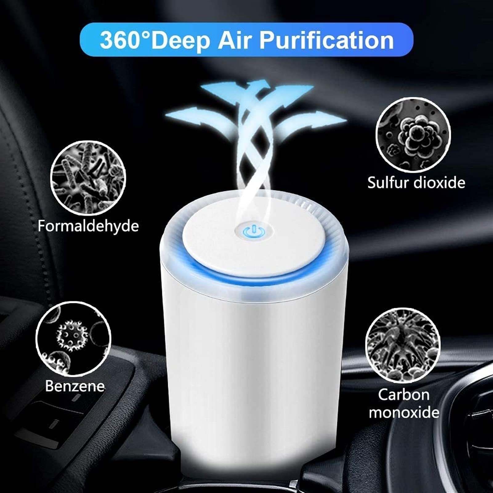 Purificatori d'aria - Mini purificatore d'aria personale indossabile con filtro HEPA, generatore negativo | purifica l'aria eliminando germi, polvere, virus