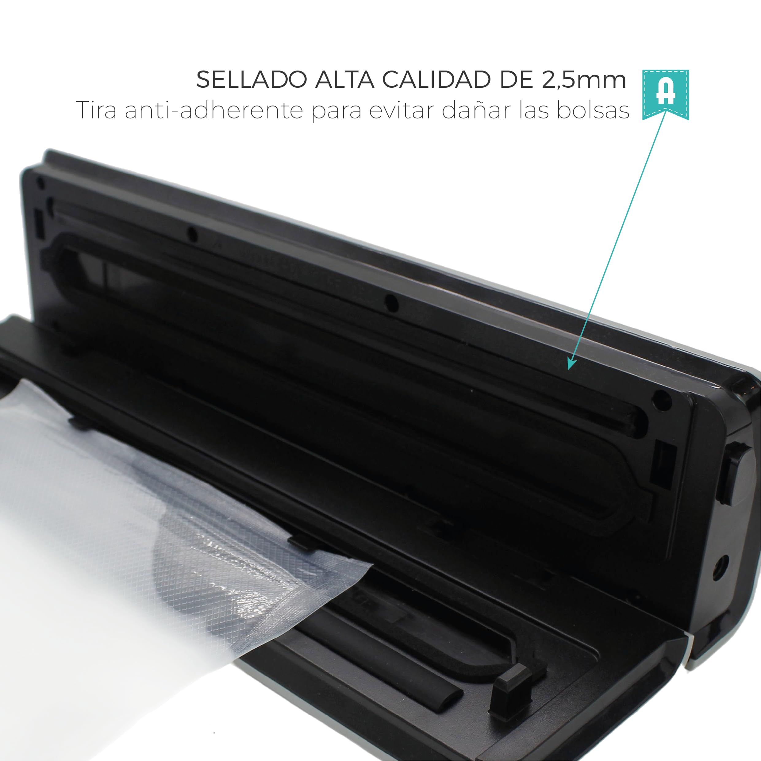 Alfa Envasadora al vacío portátil con Batería de litio VAC&GO con carga por cable USB-C