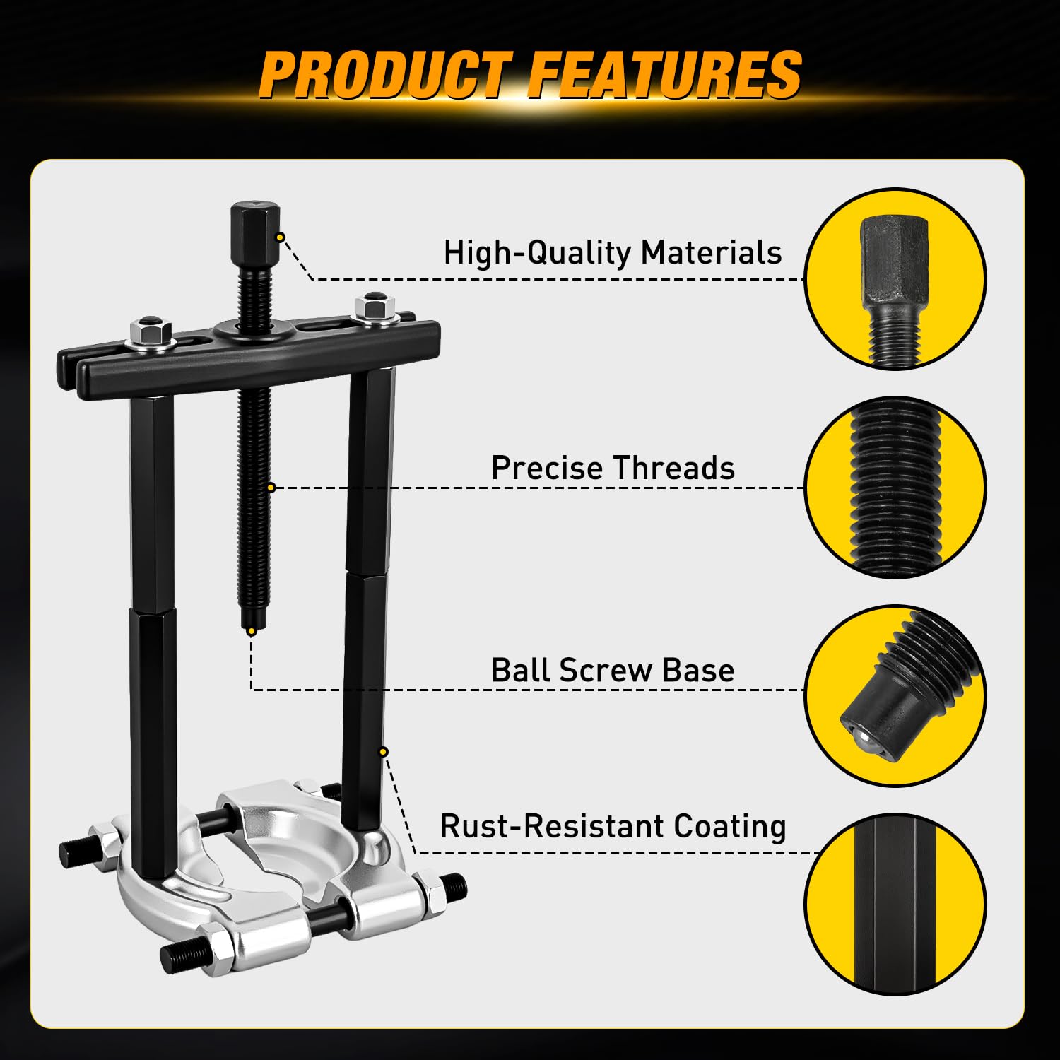 GOOACC Kit de 14 extractores de rodamientos, separador de rodamientos de capacidad de 5 toneladas con mandíbulas de 2 y 3 pulgadas, extracción de rodamientos de rueda y juego de extractor de eje de