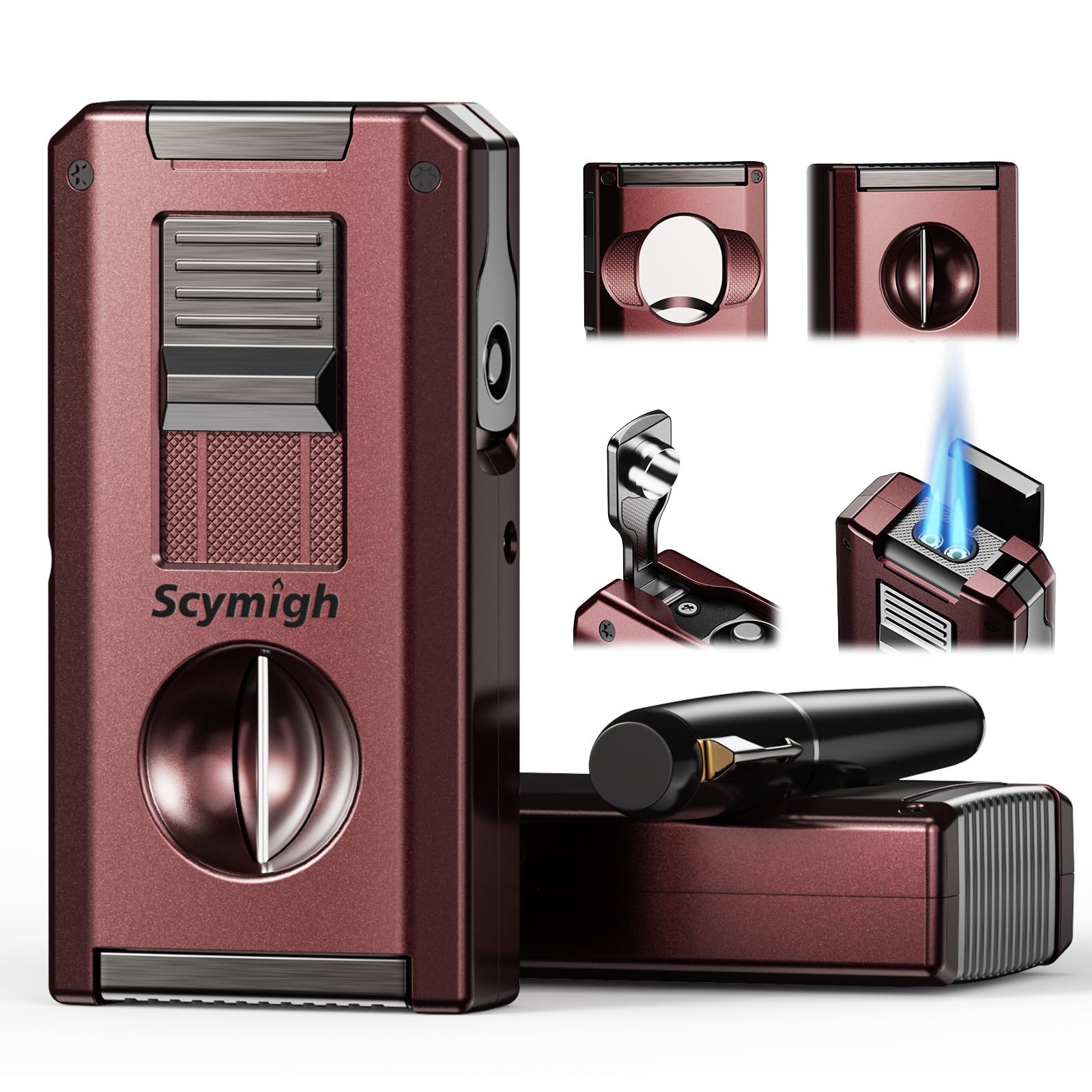 Amazon.com: 5-in-1 Torch Lighter with Straight & V Cutter Punch