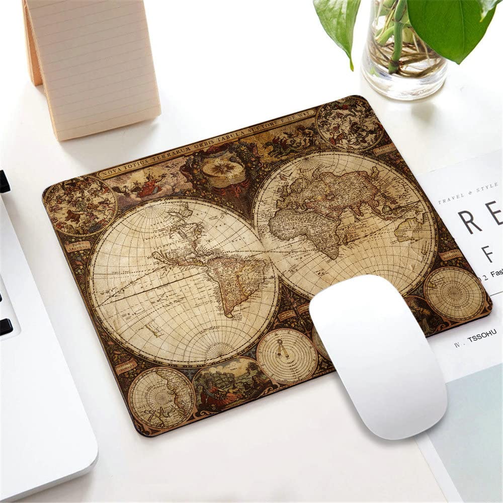 Tappetino per mouse con stampa surf, 20 x 24 cm, base in gomma antiscivolo, tappetino per mouse da gioco, per computer portatile, ufficio, casa