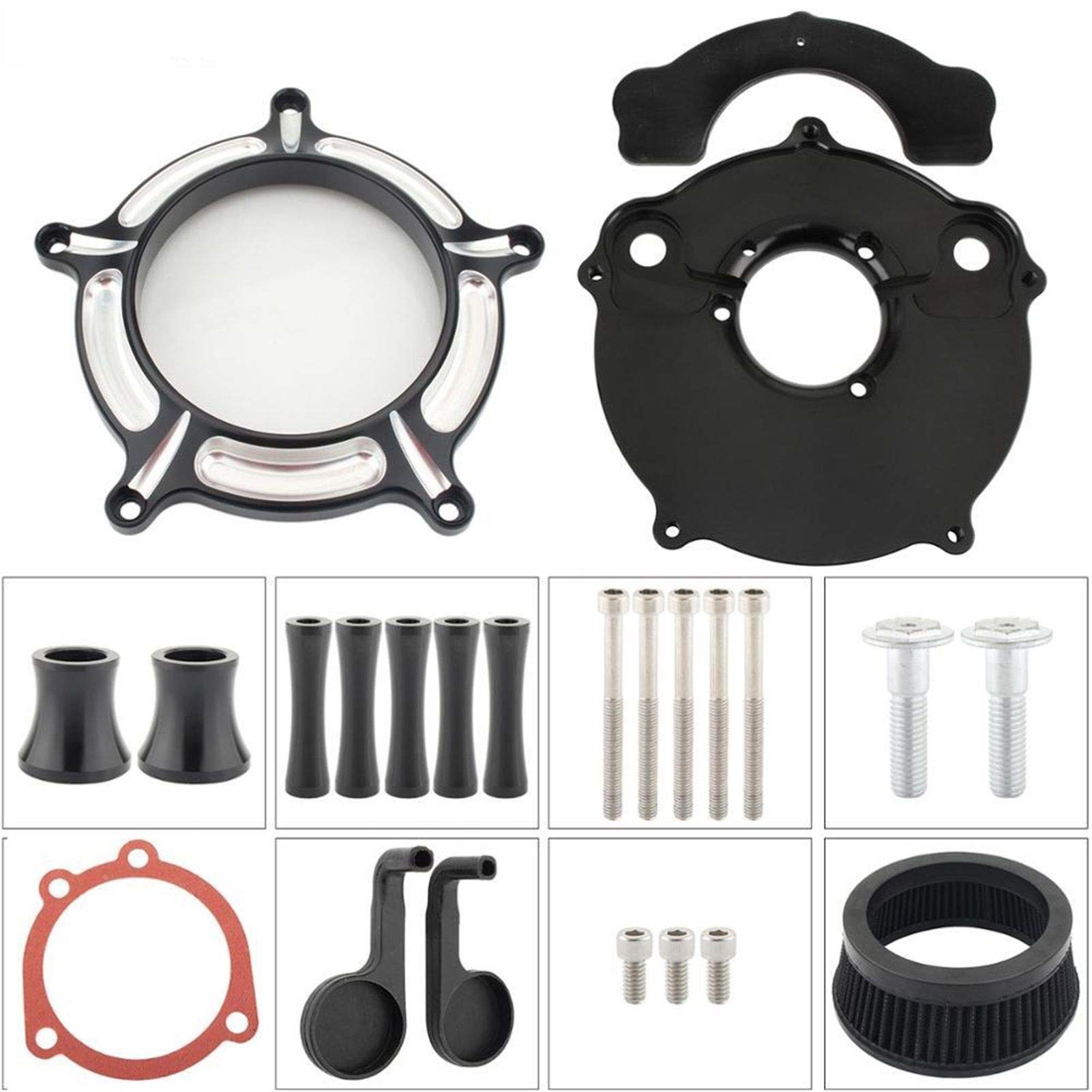 Filtr powietrza motocykl przezroczysty CNC zestawy do czyszczenia wlotu, dla Harley, Sportster Iron 883 XL883 XL1200 48 72 1991-2019 Filtro Aire Moto