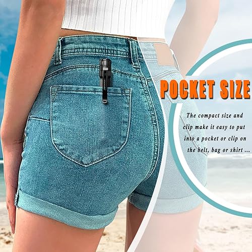 Miniatura 6 de Linterna de 3 modos, mini linternas pequeñas tácticas LED potentes lúmenes altos con clip, bolsillo portátil delgado antorcha compacta para