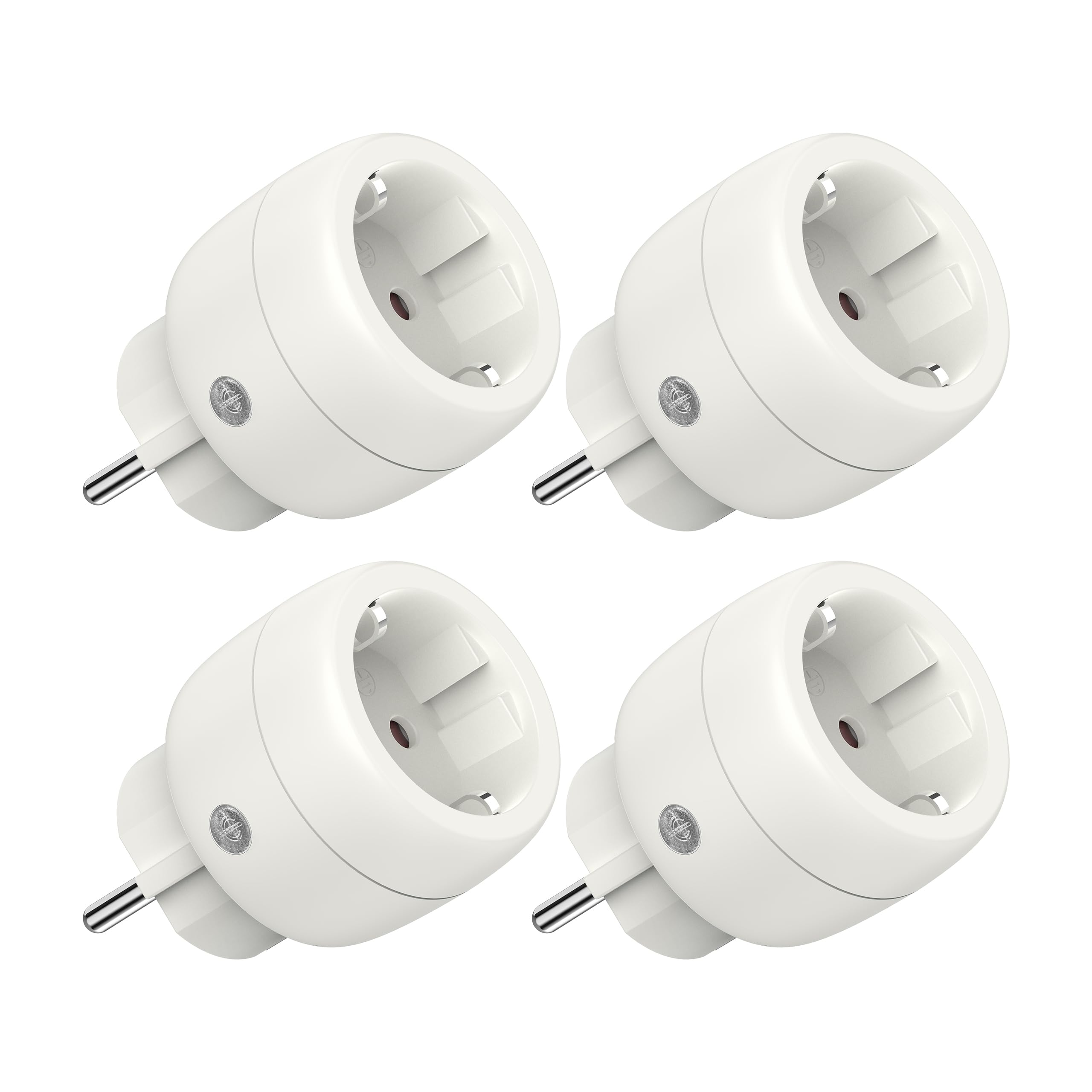 UCOMEN TYPE F (EU) Prise Connectée WiFi, 16A 3680W Prise Intelligente, Compatible avec Alexa, Google Home, Smart Life, Pack de 4, Wi-Fi 2,4 GHz Requis