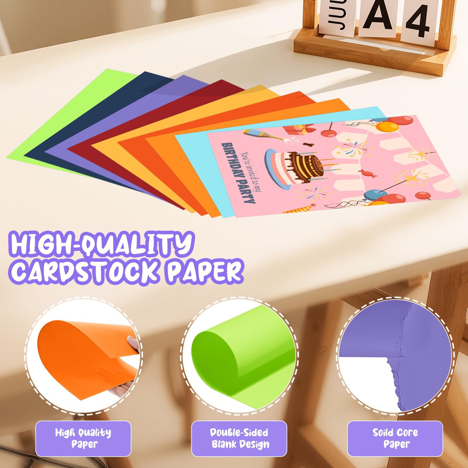 Snapklik.com : 360 Sheets Colored Cardstock Paper 8.5 X 11, 9 Assorted ...