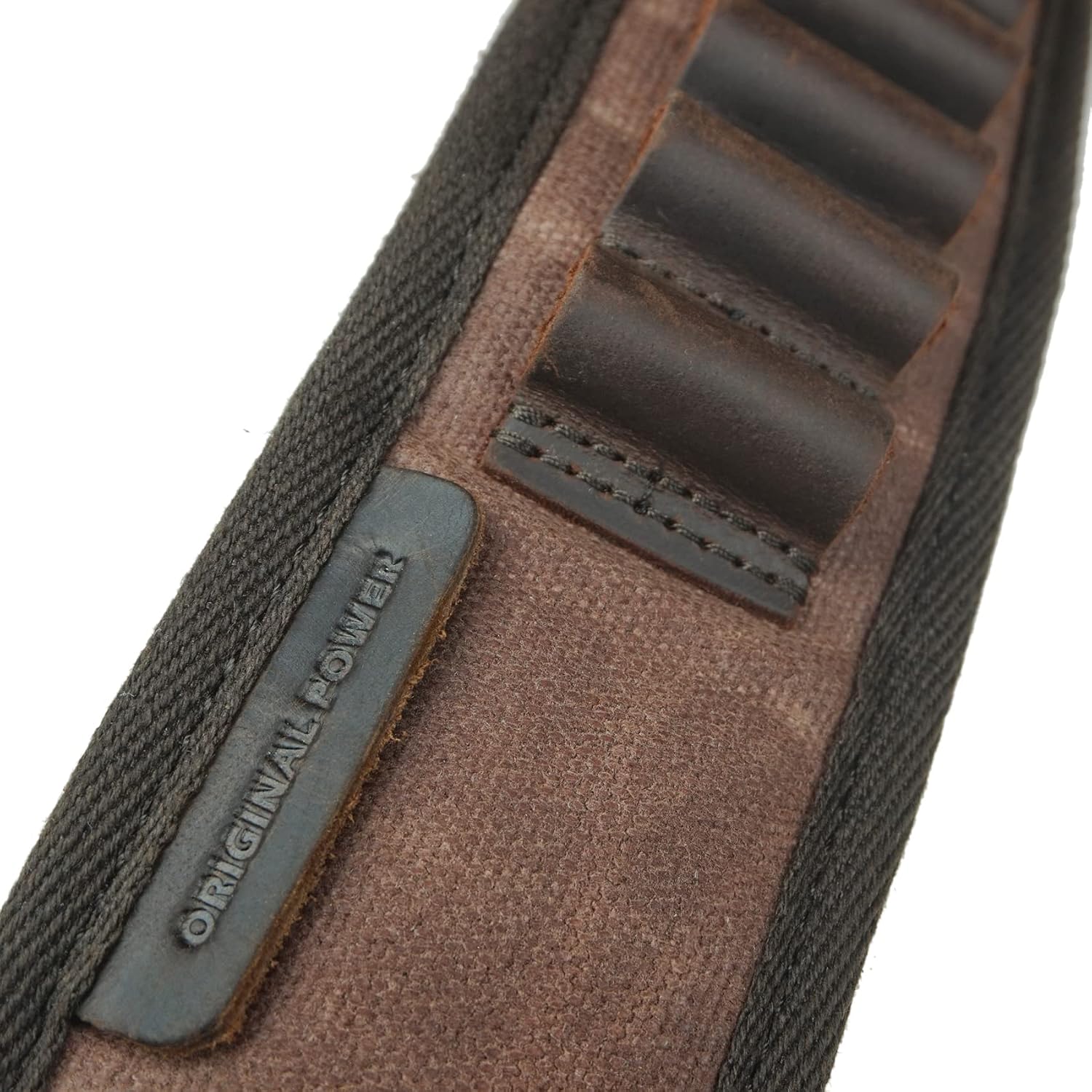 Canvas Leather Rifle Gun Sling, Padded Gun Straps with Shell Holder for .30-06 .30-30 .45-70 .233 .22lr 12GA