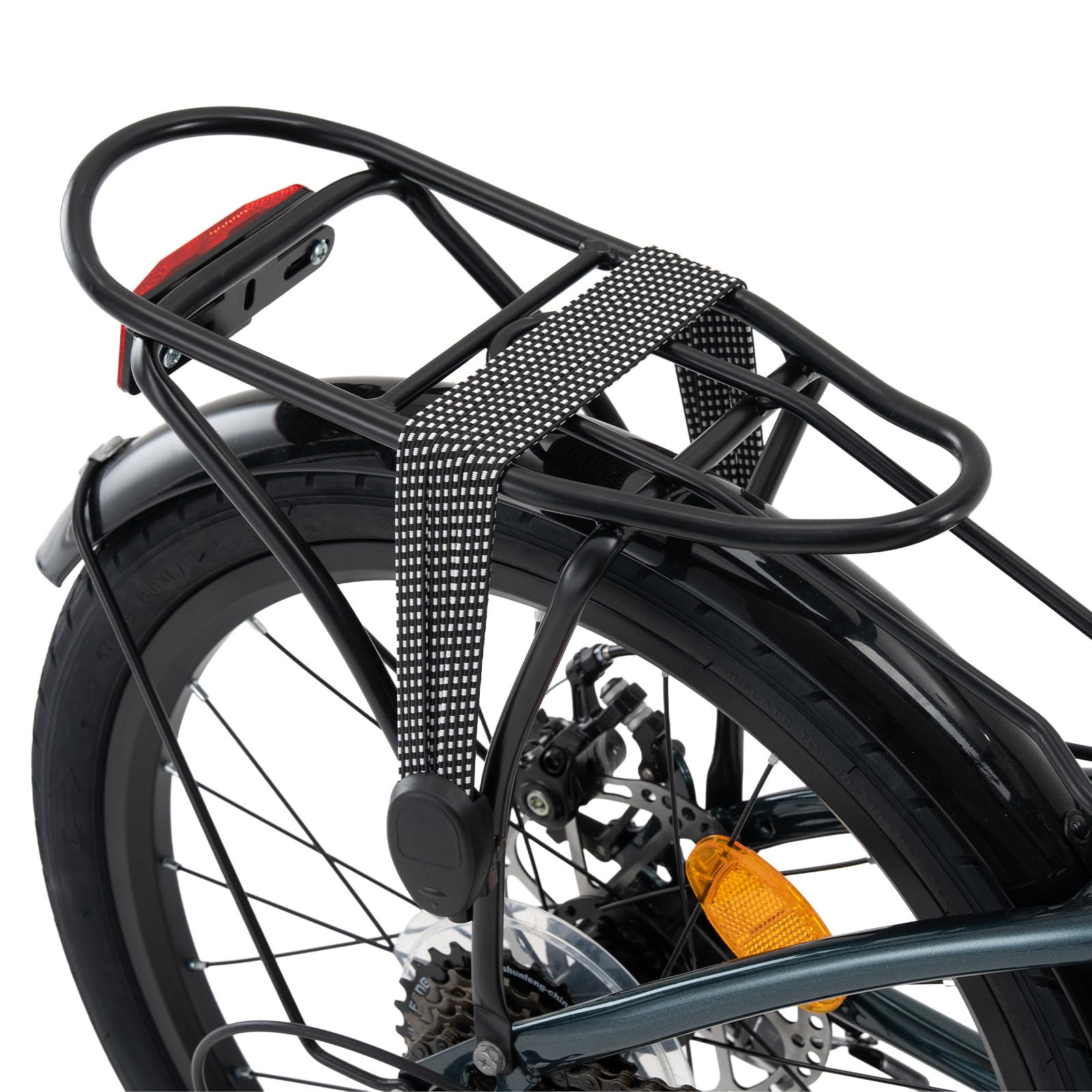 ROCKBROS SKN Bicicletta Pieghevole 20 Pollici, Telaio in Acciaio, 7 Marce, Freno a Disco, Parafango e Portapacchi, Ideale per Commuting, Casa e Viaggi
