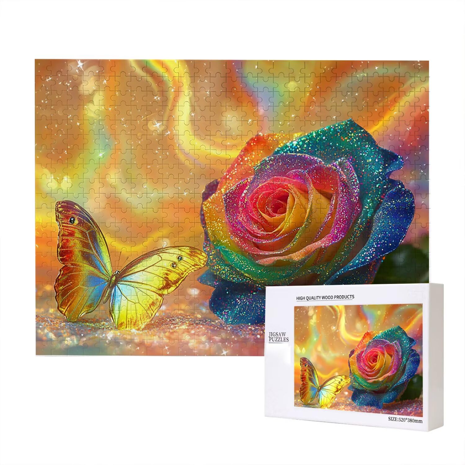 Jigsaw Puzzle, 4000 Pezzi Puzzle Classici, Colorato Puzzle Rilassamento Intelligence, Mpossibile Difficile Puzzle Impegnativo per Adulti Puzzle Gioco Familiare, Regalo per Amore Amico Rosa fr0-1174