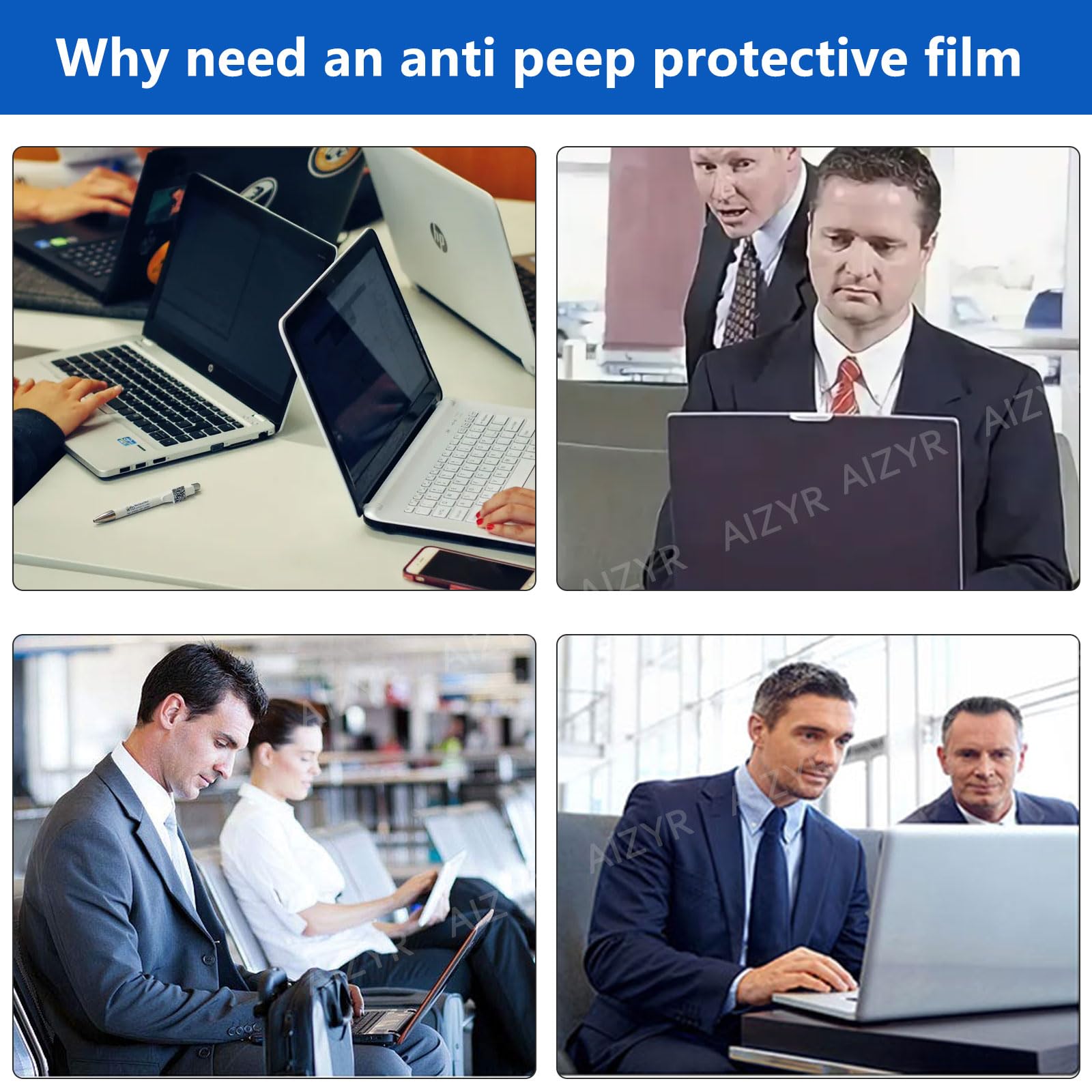 Pellicola Protettiva per schermi Anti-Spia per Laptop da 18,5-32 Pollici, Protezione per la Privacy dello Schermo del Computer Pellicola antiriflesso/Spia Anti-Peep (24.4inch 518X323mm)