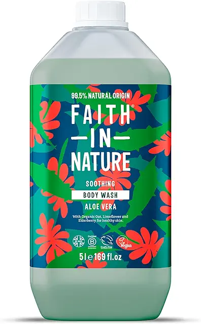 Faith In Nature Aloe Vera Body Wash - Vegan 5L Refill Pack