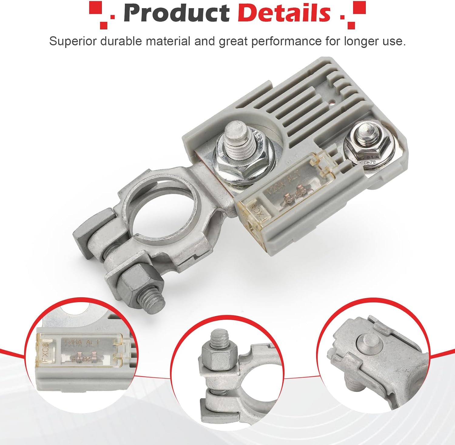 MN164188 3673966J00 120Amp Positive Battery Terminal & Battery Fuse Fuselink Compatible with Mitsubishi Chrysler Suzuki OE# MU001365 MK413790 (3673966J00, 1PCS)