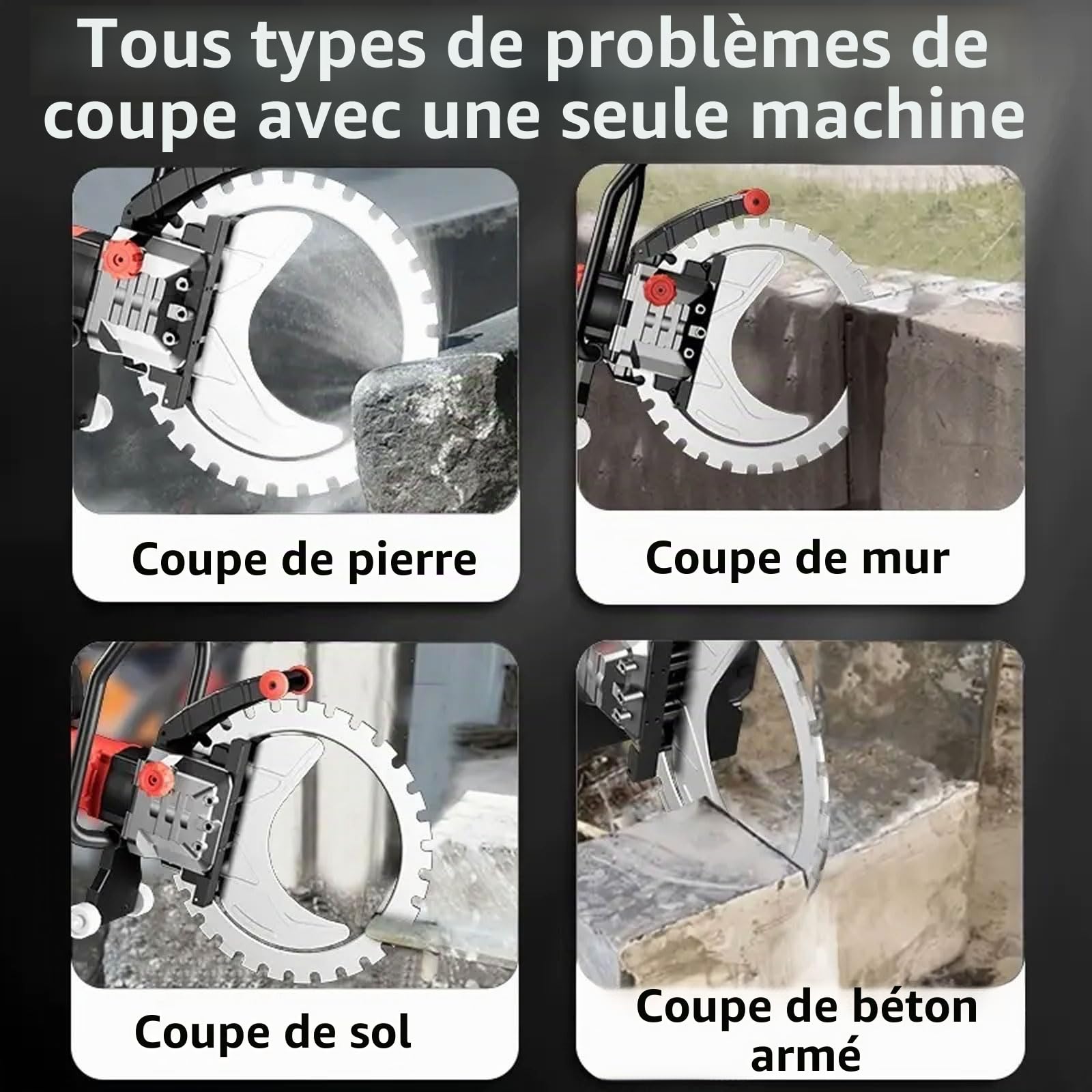 Lame De Scie Annulaire Spéciale Pour Béton, Profondeur De Coupe 300 Mm/400 Mm/500 Mm, Accessoires Pour Machines De Découpe De Béton Toroïdal, Pour Béton Dur/armé, Panneaux Préfabriqués