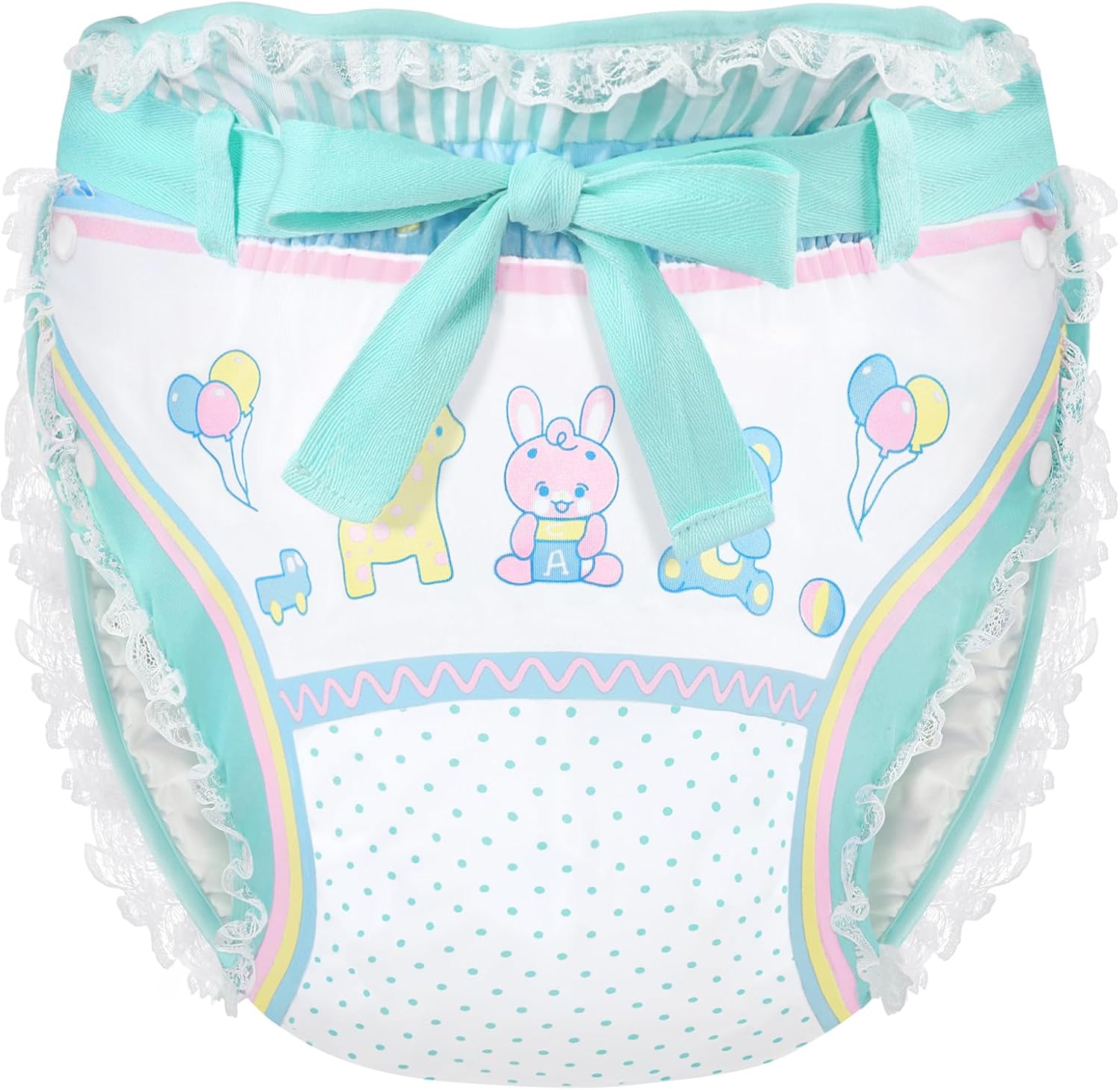 Littleforbig Silky Adult Ribbon Omutsu Diaper Wrap Cover Washable Adjustable Reusable Waterproof - Baby Parade M