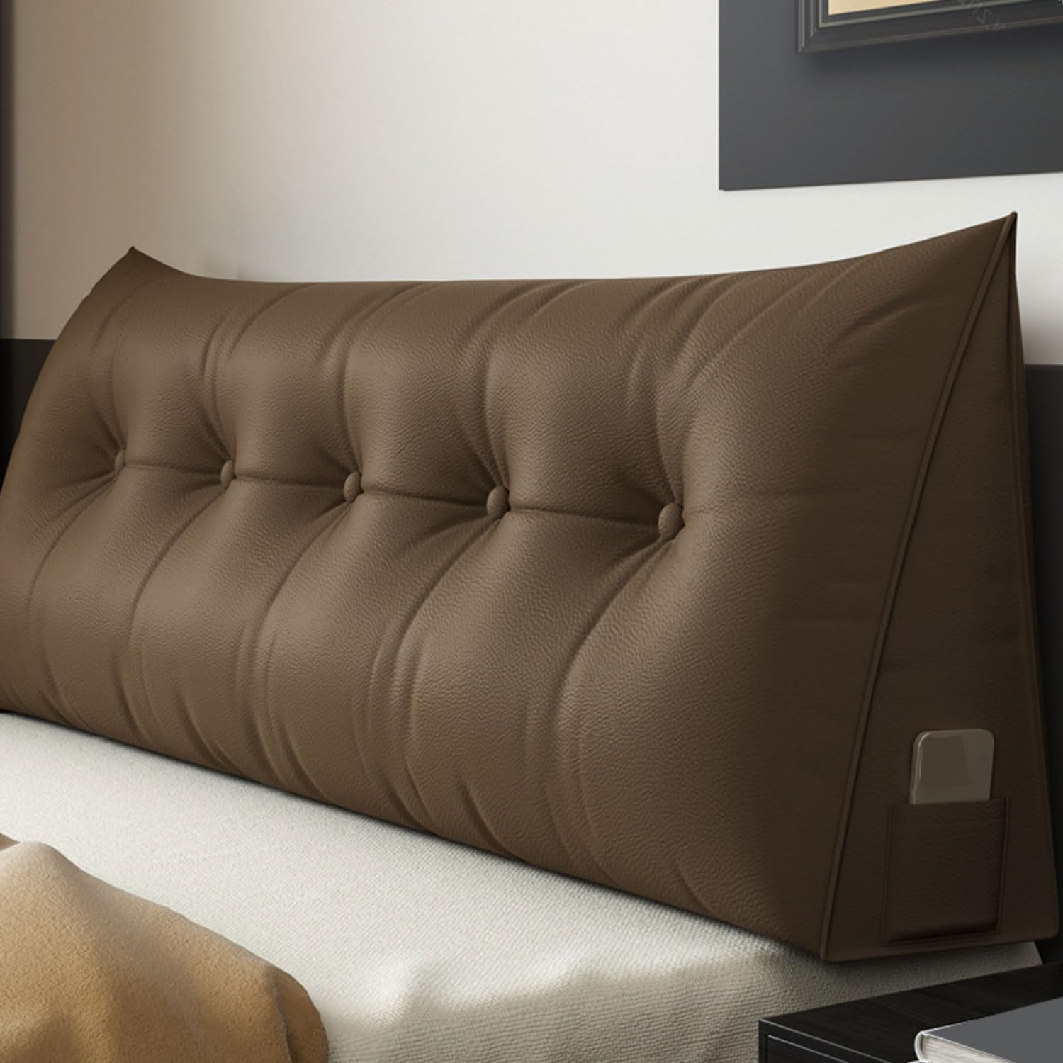 Cuscino Supporto Lombare Triangolare Cuscino da Lettura Testiera Schienale Testiera Removibile Cuscino Lombare A Cuneo Sostegno Posizionamento Bolster per Camera Divano Letto