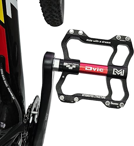 Miniatura 2 de Pedales de bicicleta Ciclismo de montaña 3 rodamientos CNC magnesio aleaciones de carbono cuerpo eje de molibdeno