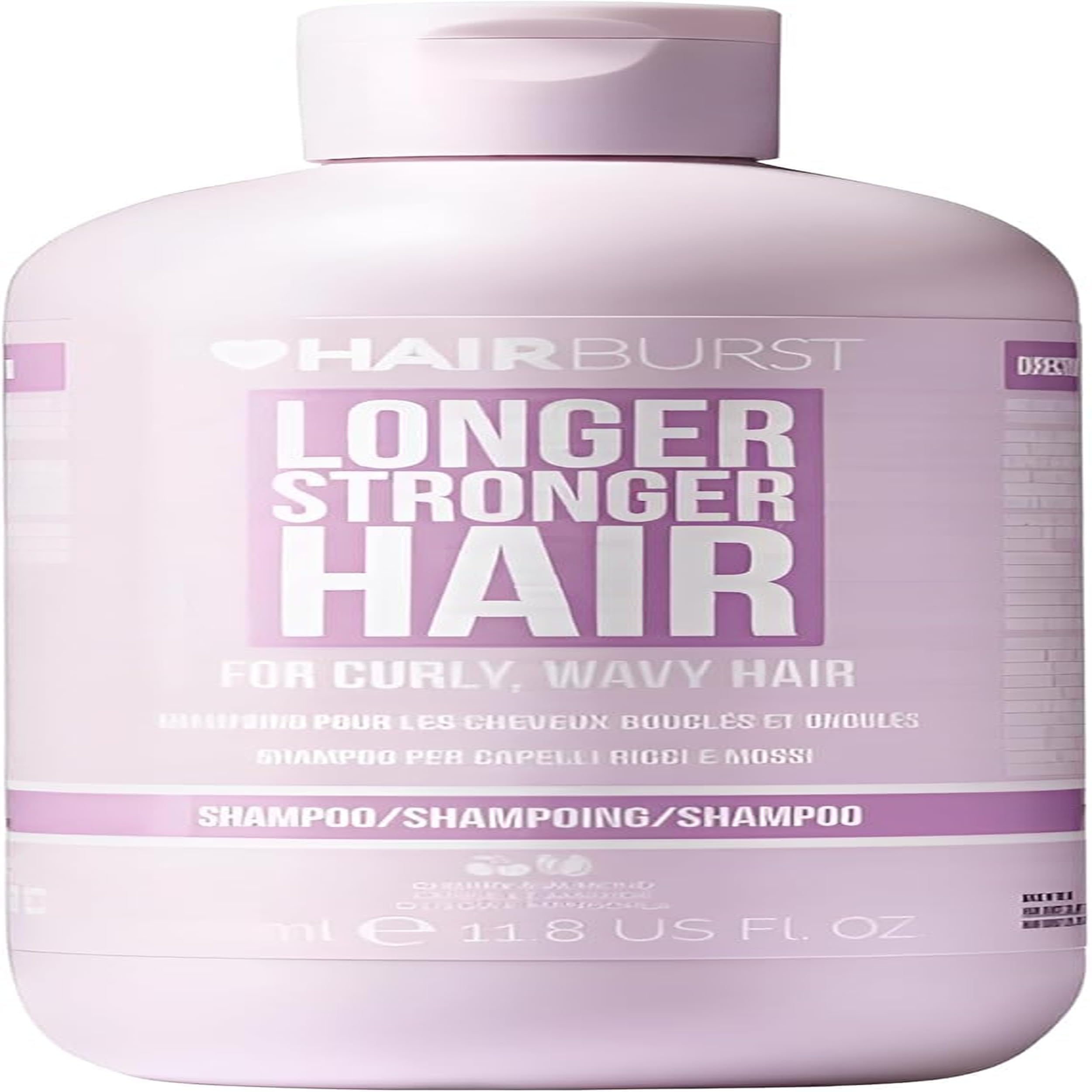 HAIR BURST Wavy & Curly Hair Shampoo - Sulfate, SLS, Paraben Free, CGM Approved - Nourishing Amino Acids, Almond Extract & Cherry Oil - Curl Enhancing, Frizz Control & Moisturising