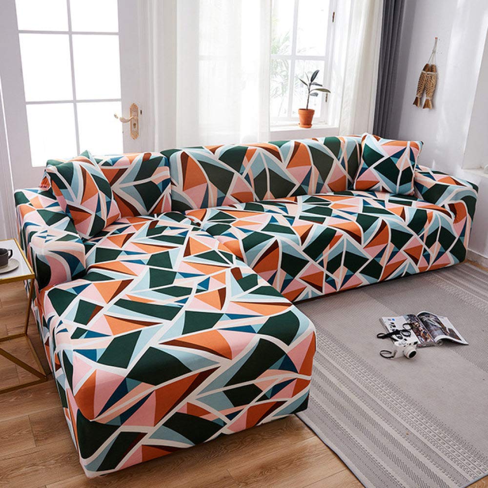 Housse de canapé élastique en coton pour protéger un canapé d'angle en L