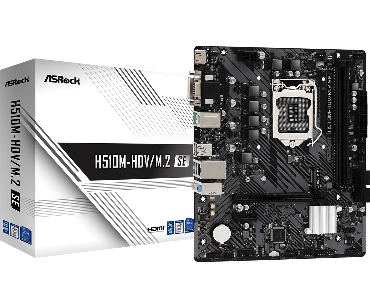 Carte Mère ASRock H510M-HDV/M.2 SE (Intel LGA 1200) Micro ATX